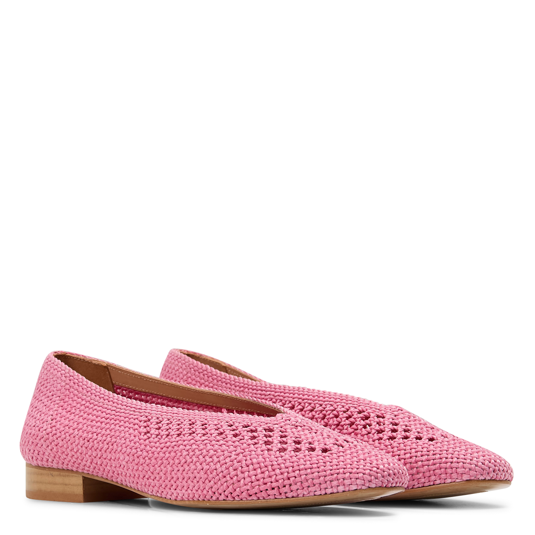 Straw ballet flats MAISON 123 Pink