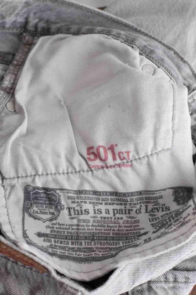 501? straight cotton jeans LEVI'S - Seconde main Grey