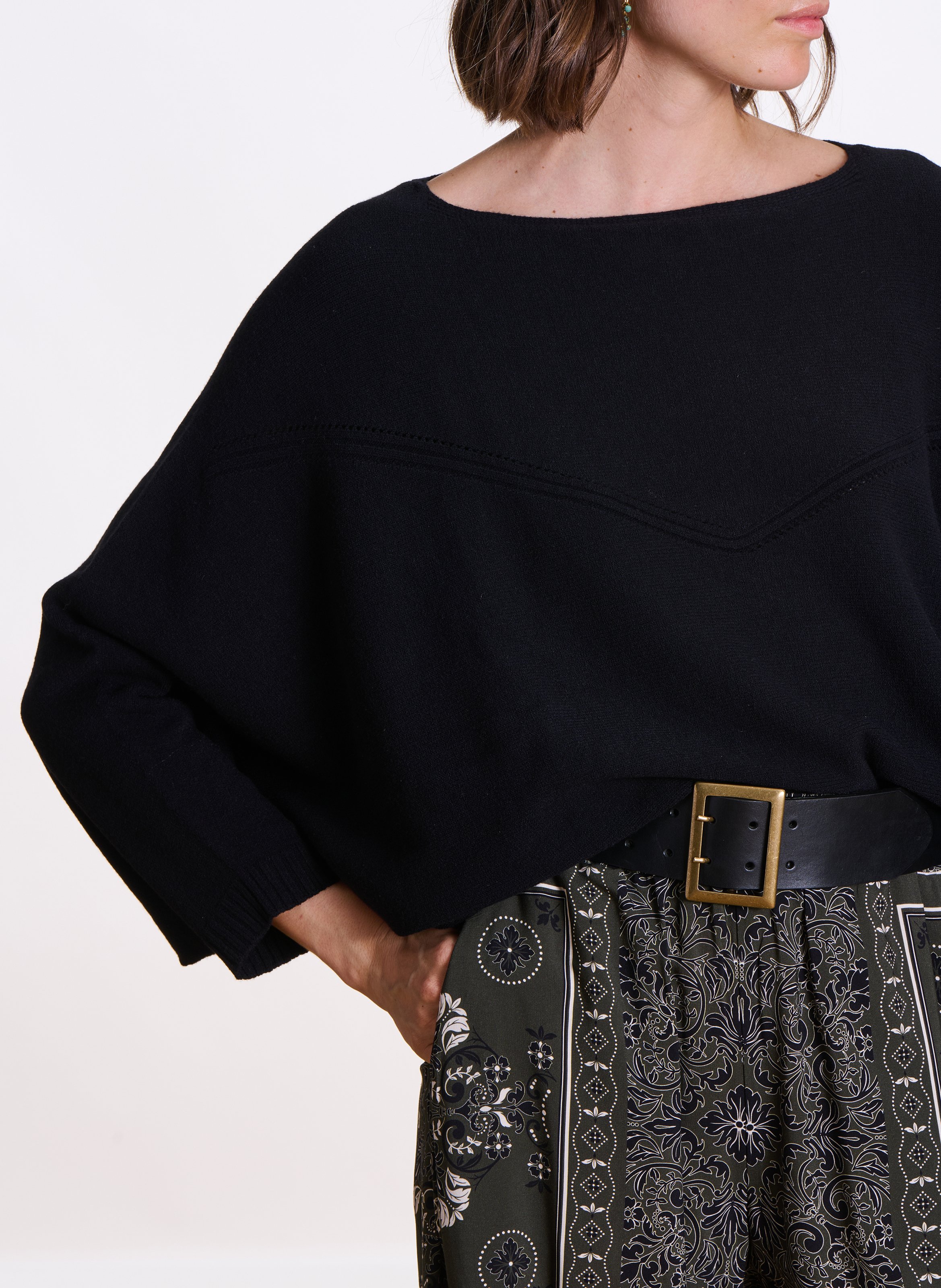 Oversize-Pullover LA FEE MARABOUTEE Schwarz