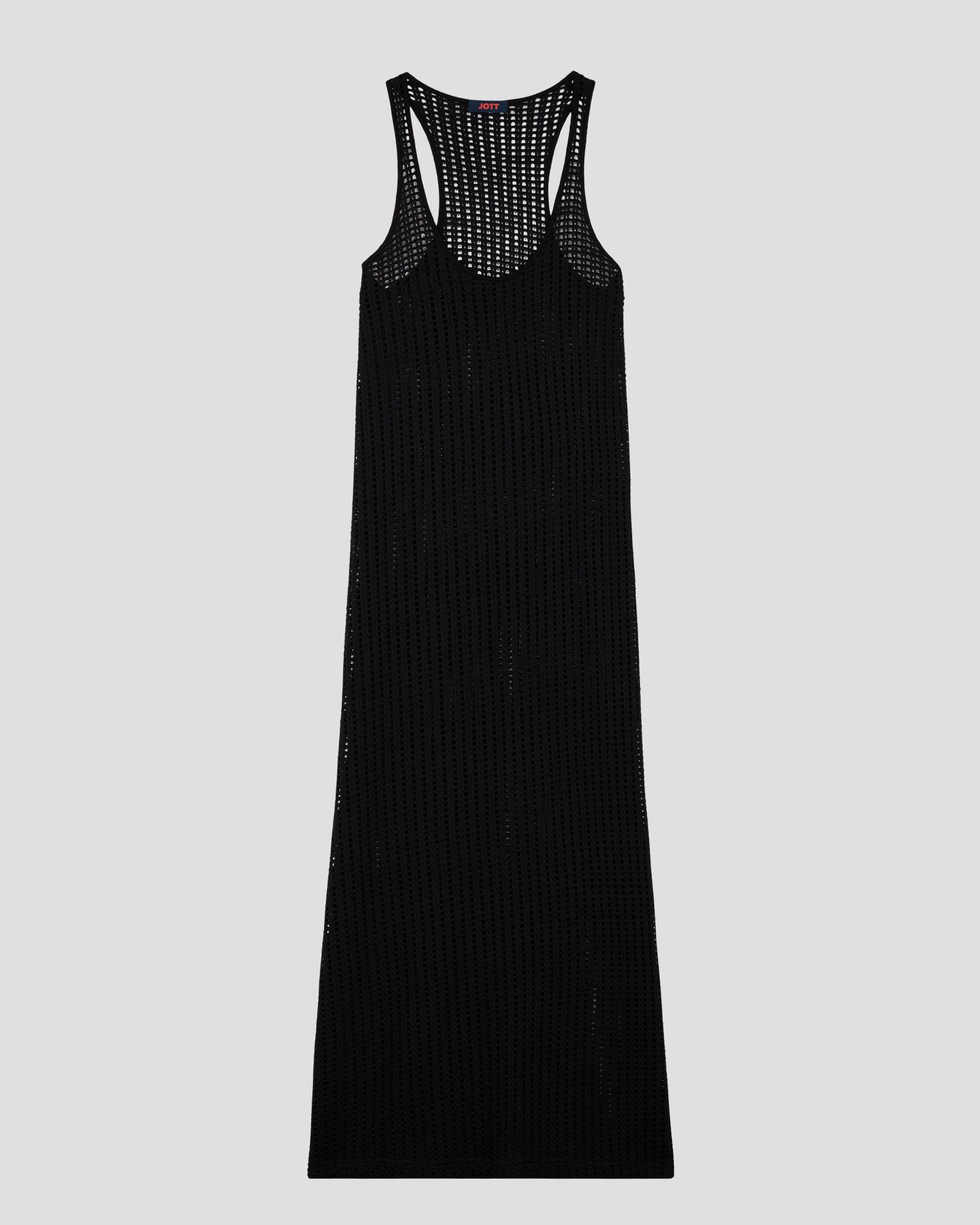 Euginia long cotton knit dress JOTT Black