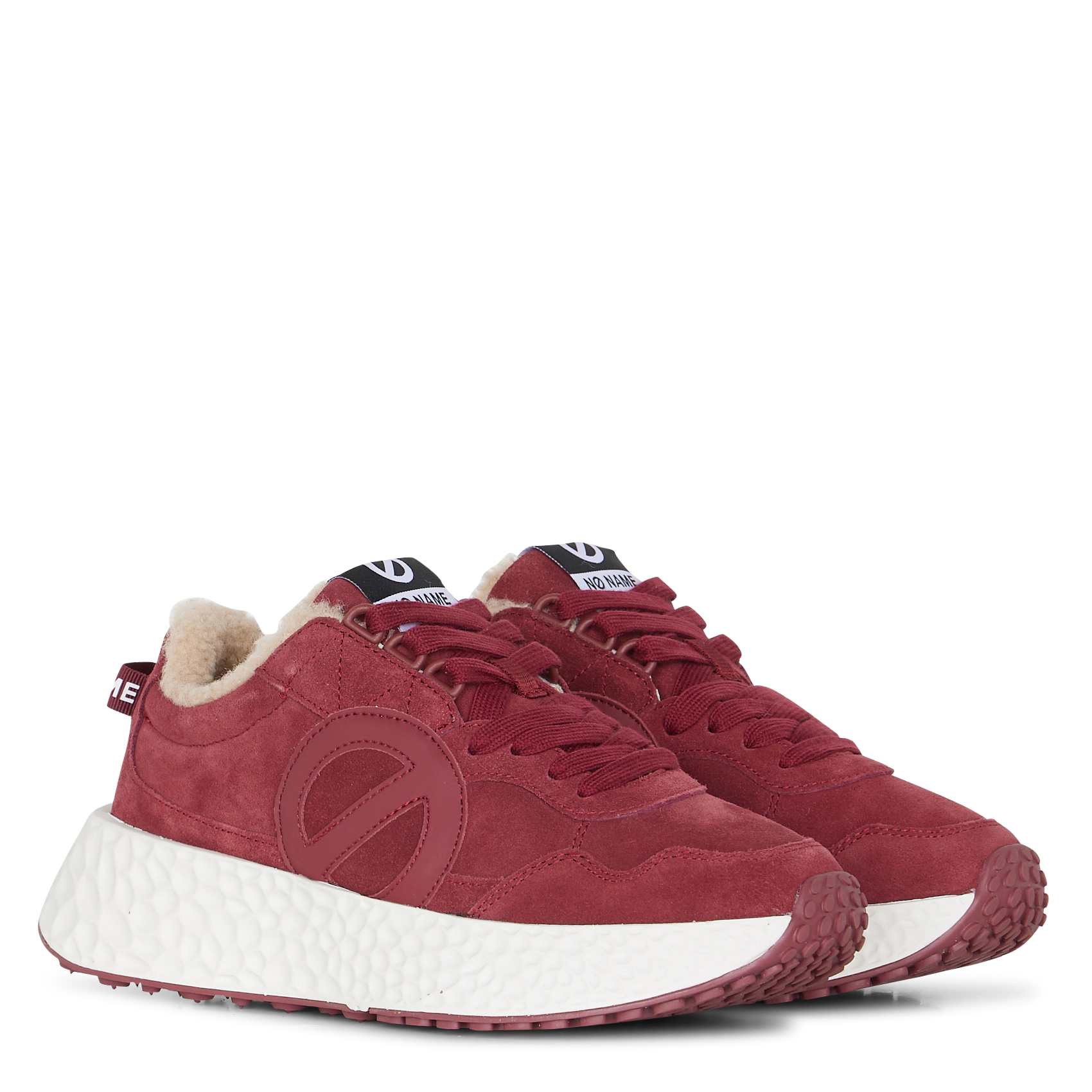 Zapatillas bajas con cuña de cuero aterciopelado NO NAME Multicolor