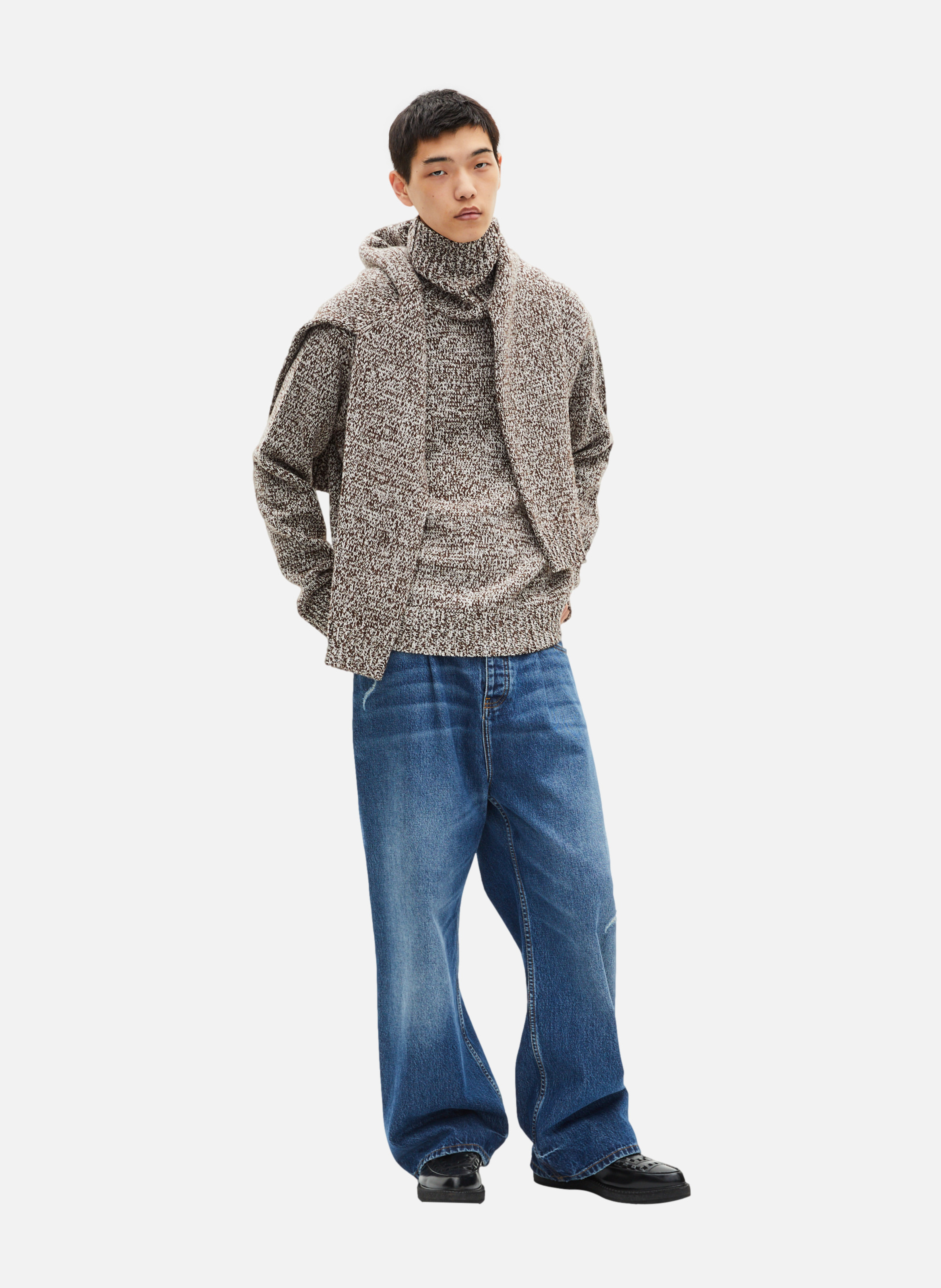 Melange roll-neck sweater THE KOOPLES Beige