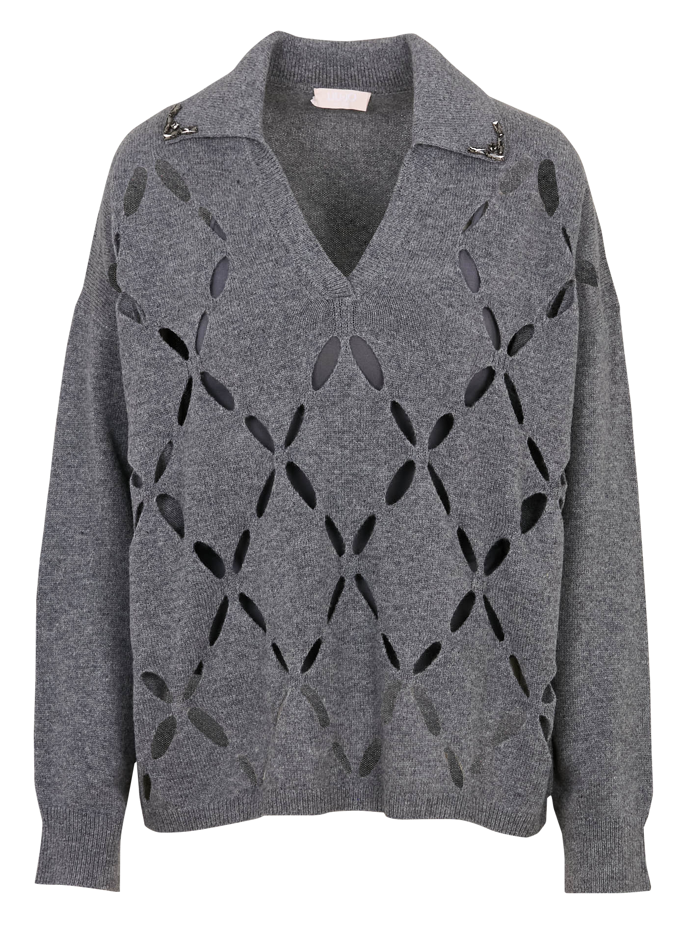 Pull oversize en laine LIU JO Gris