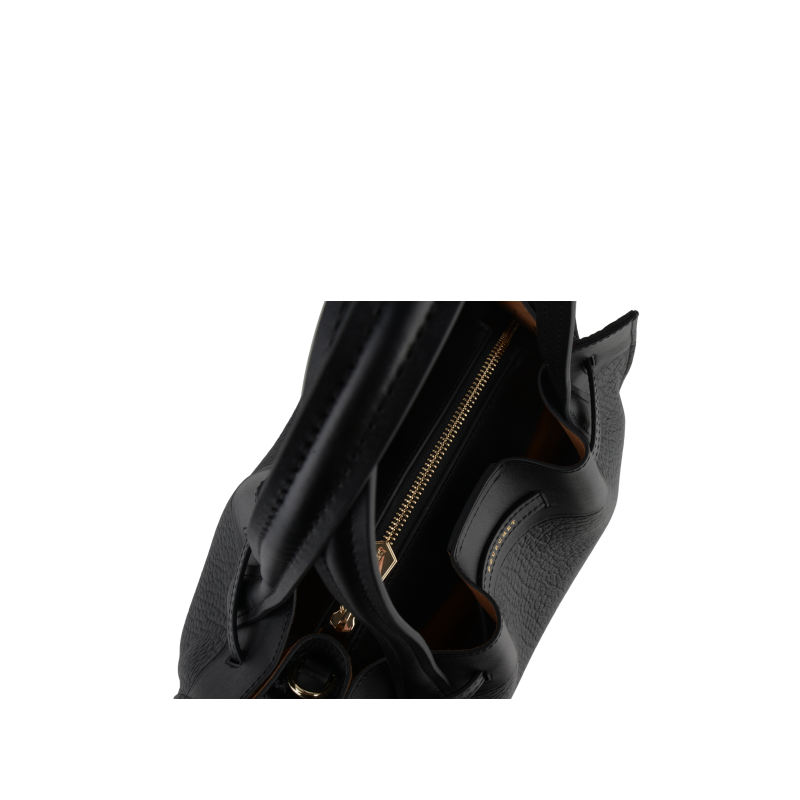 Handbag - cowhide leather POURCHET Black