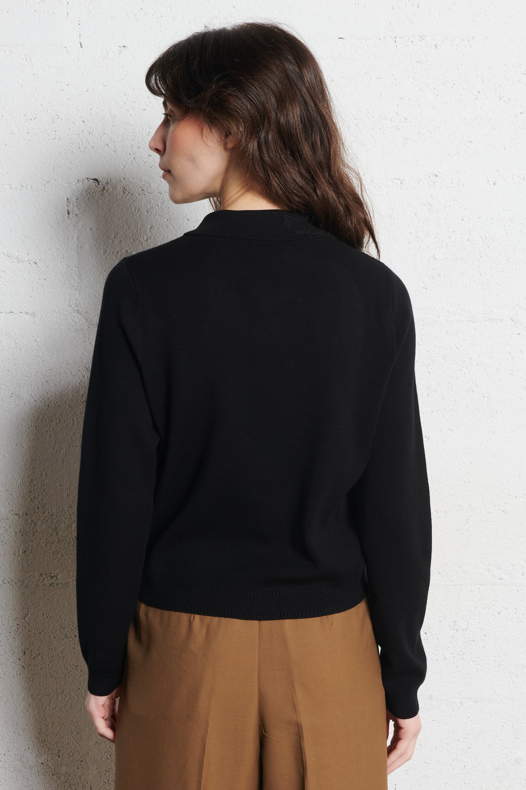 Straight cardigan with classic collar PETITE MENDIGOTE Black