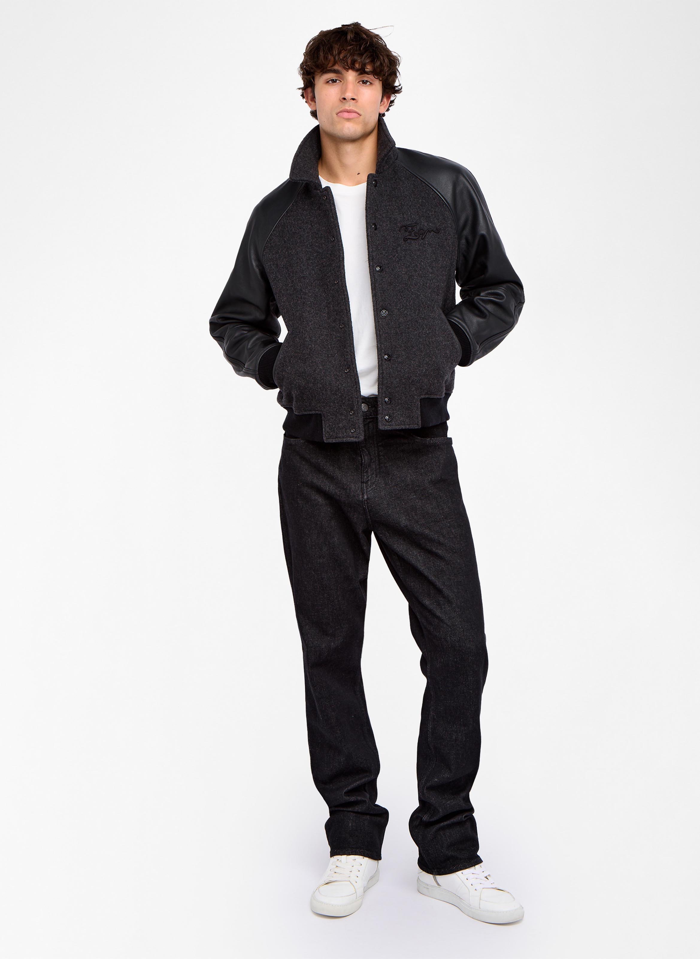 Straight classic collar jacket in blended wool ZADIG&VOLTAIRE Grey