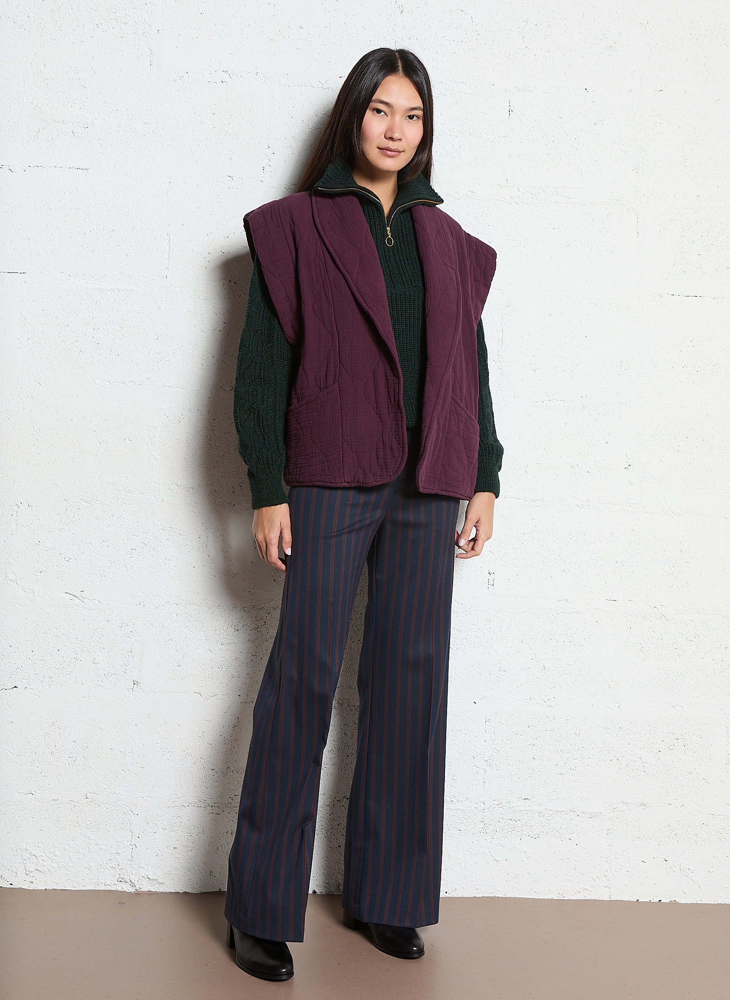 Oversize Steppjacke aus Baumwolle AOKYANOS Rot