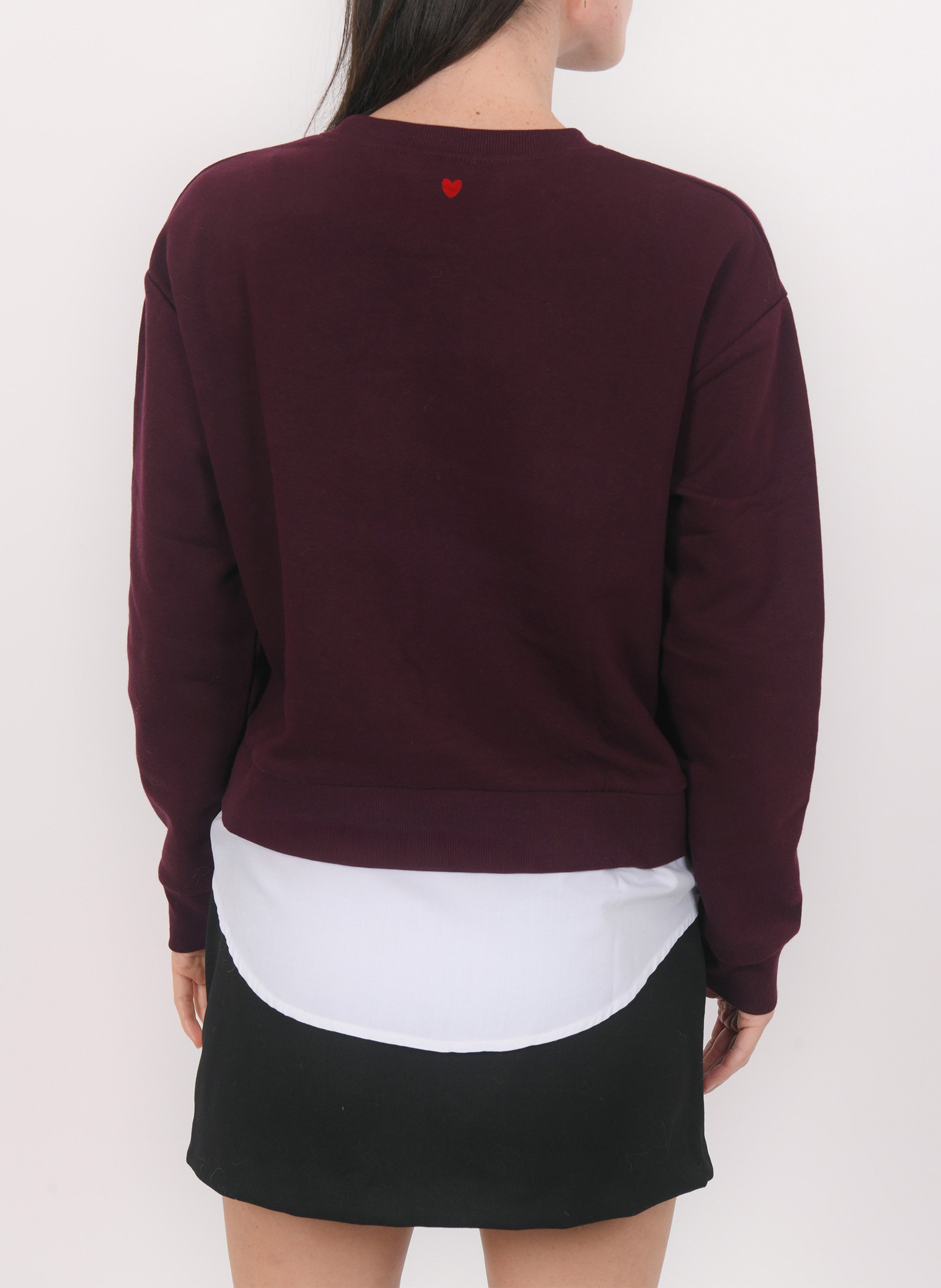 Sweat col rond en coton mélangé KOOKAI Rouge