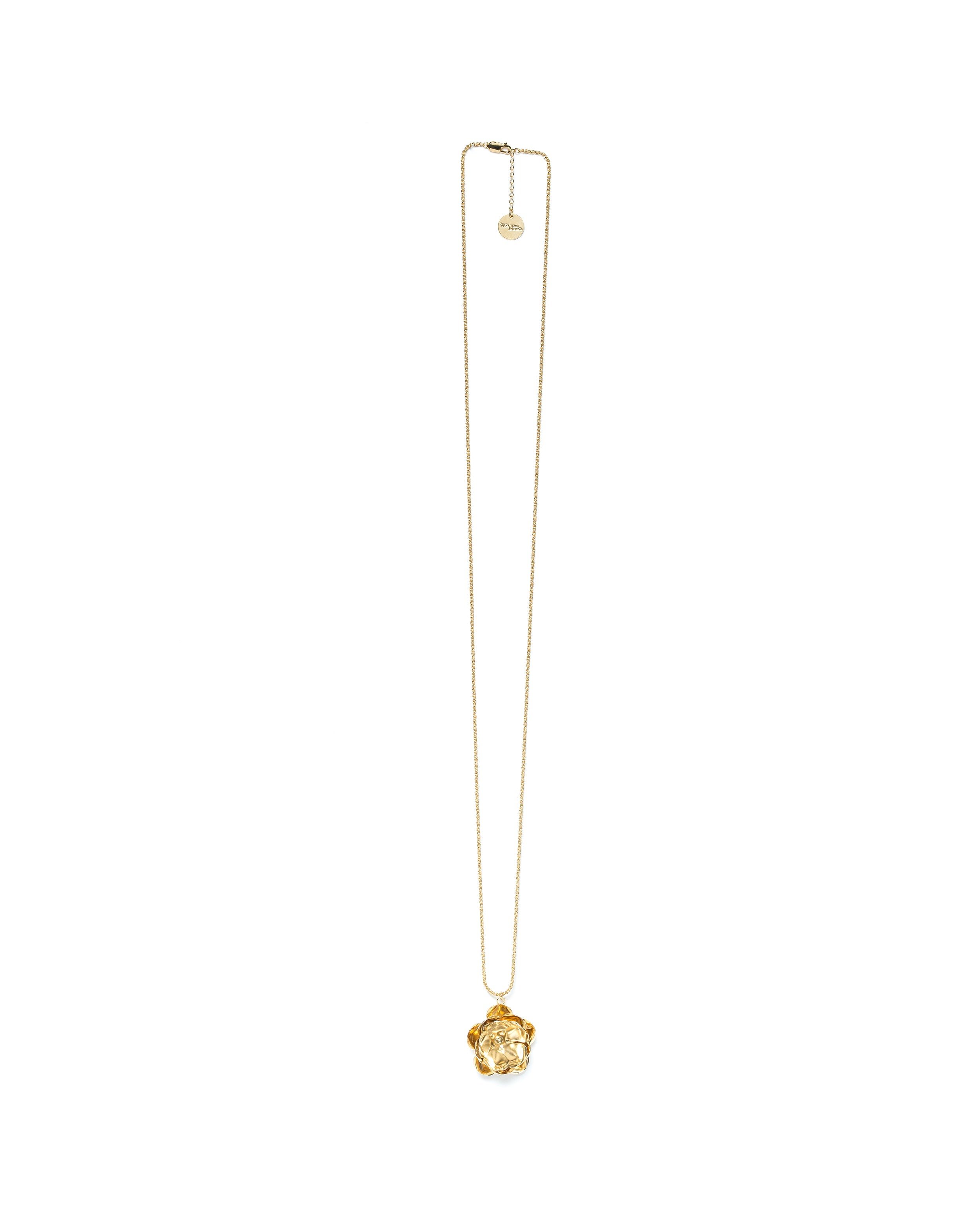 THÉIA - silver-plated flower necklace Golden