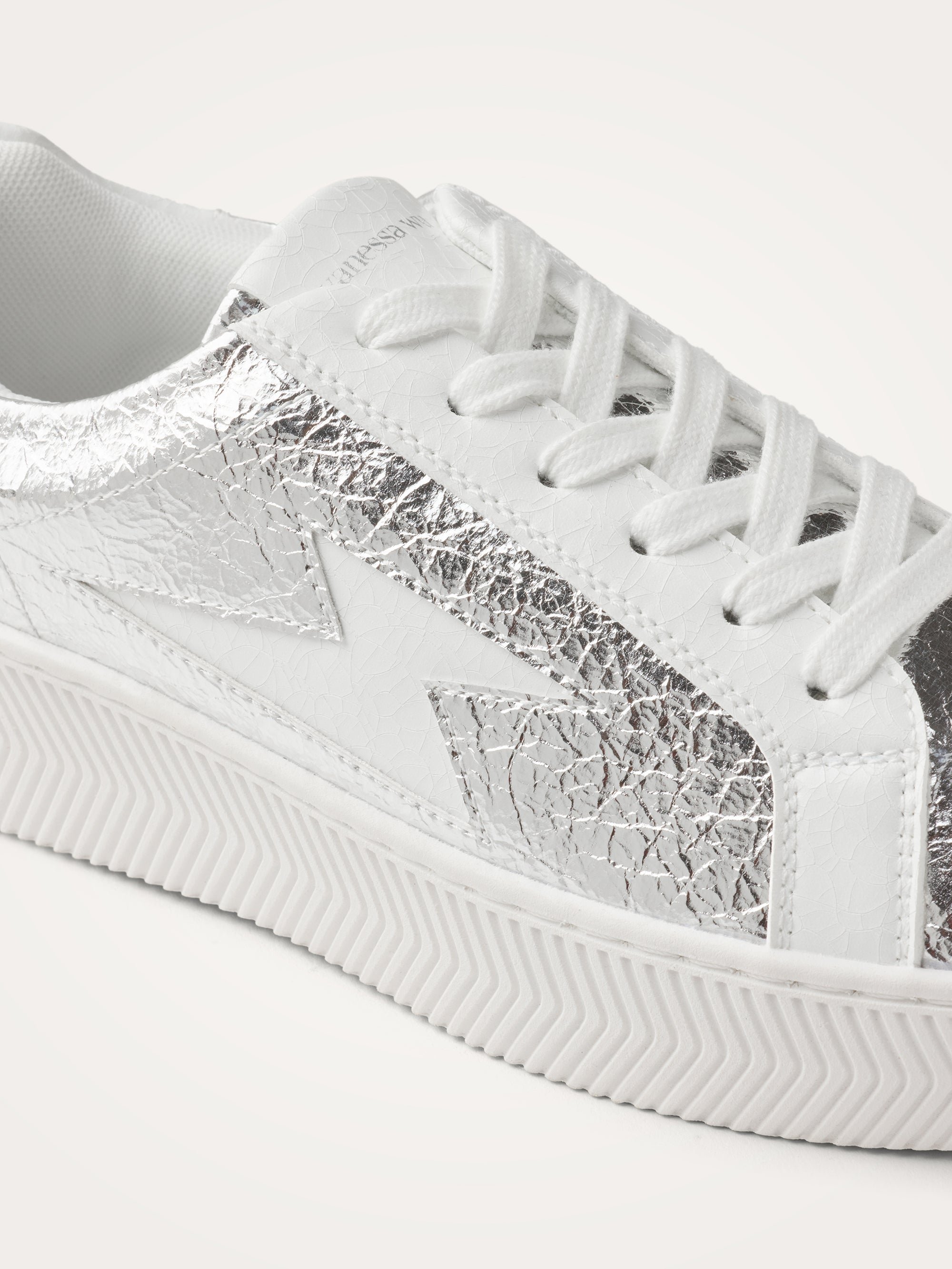 Sneakers with lightning bolt laces VANESSA WU Silver