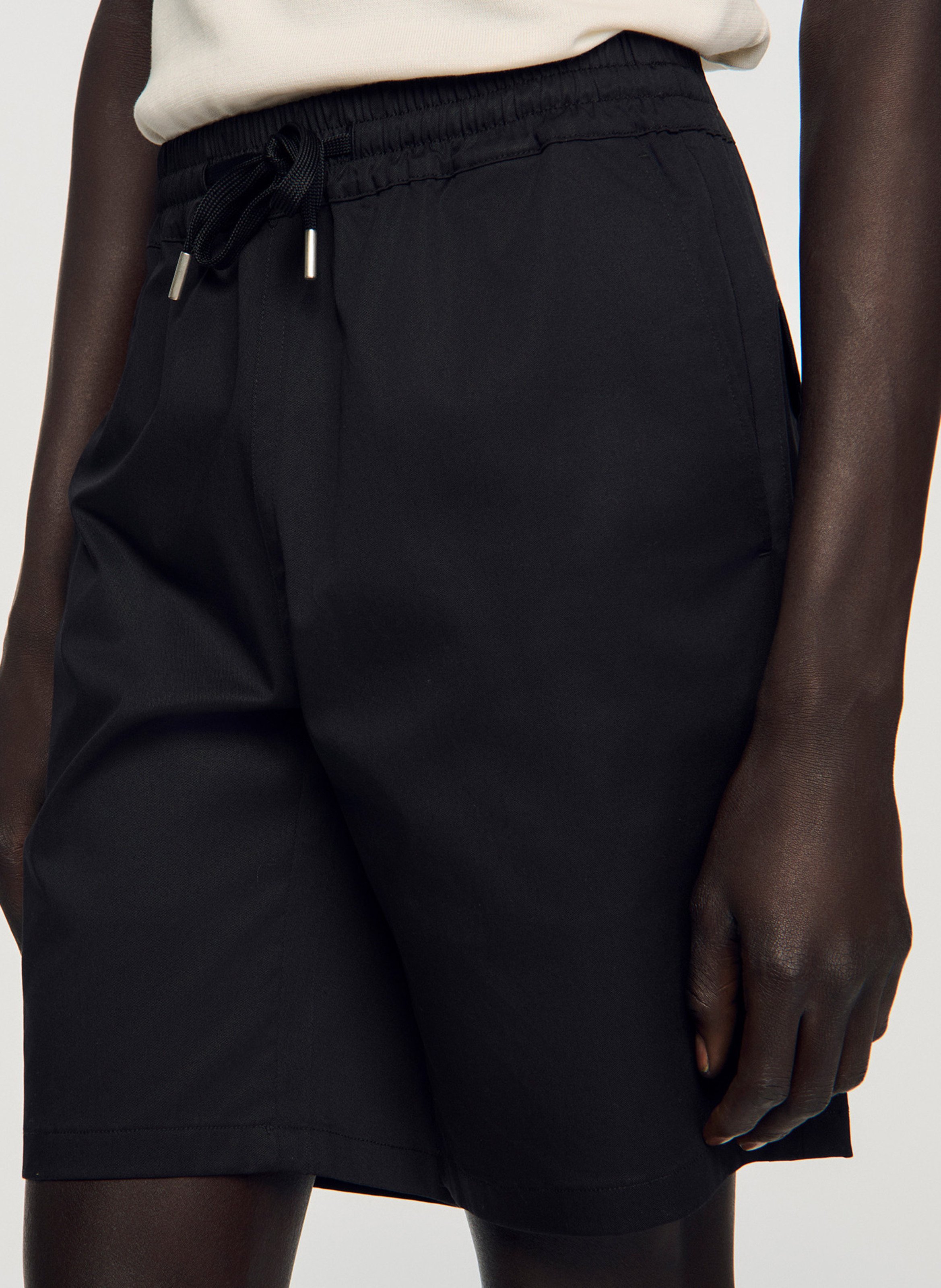 Short regular-fit en coton mélangé SANDRO Noir