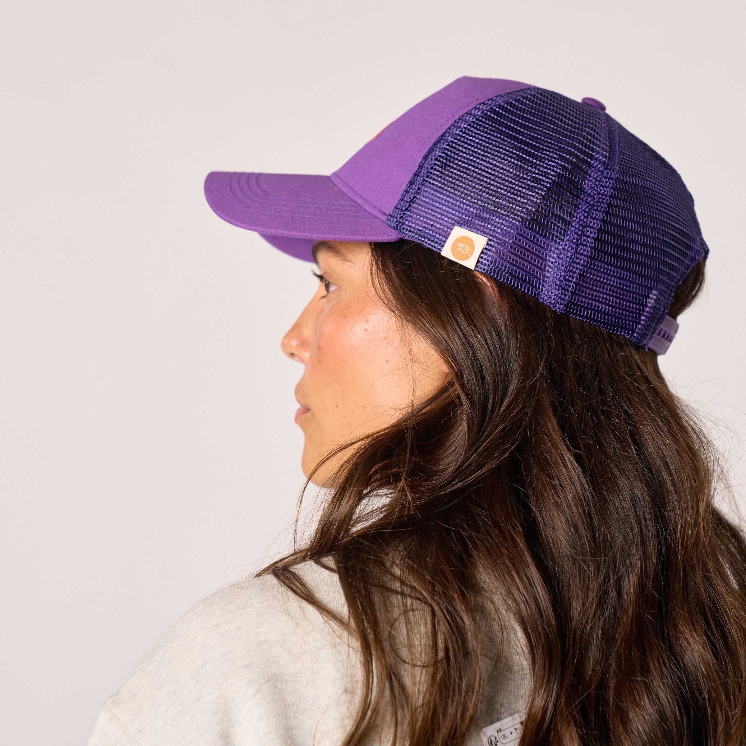 Cotton Trucker Cap Purple