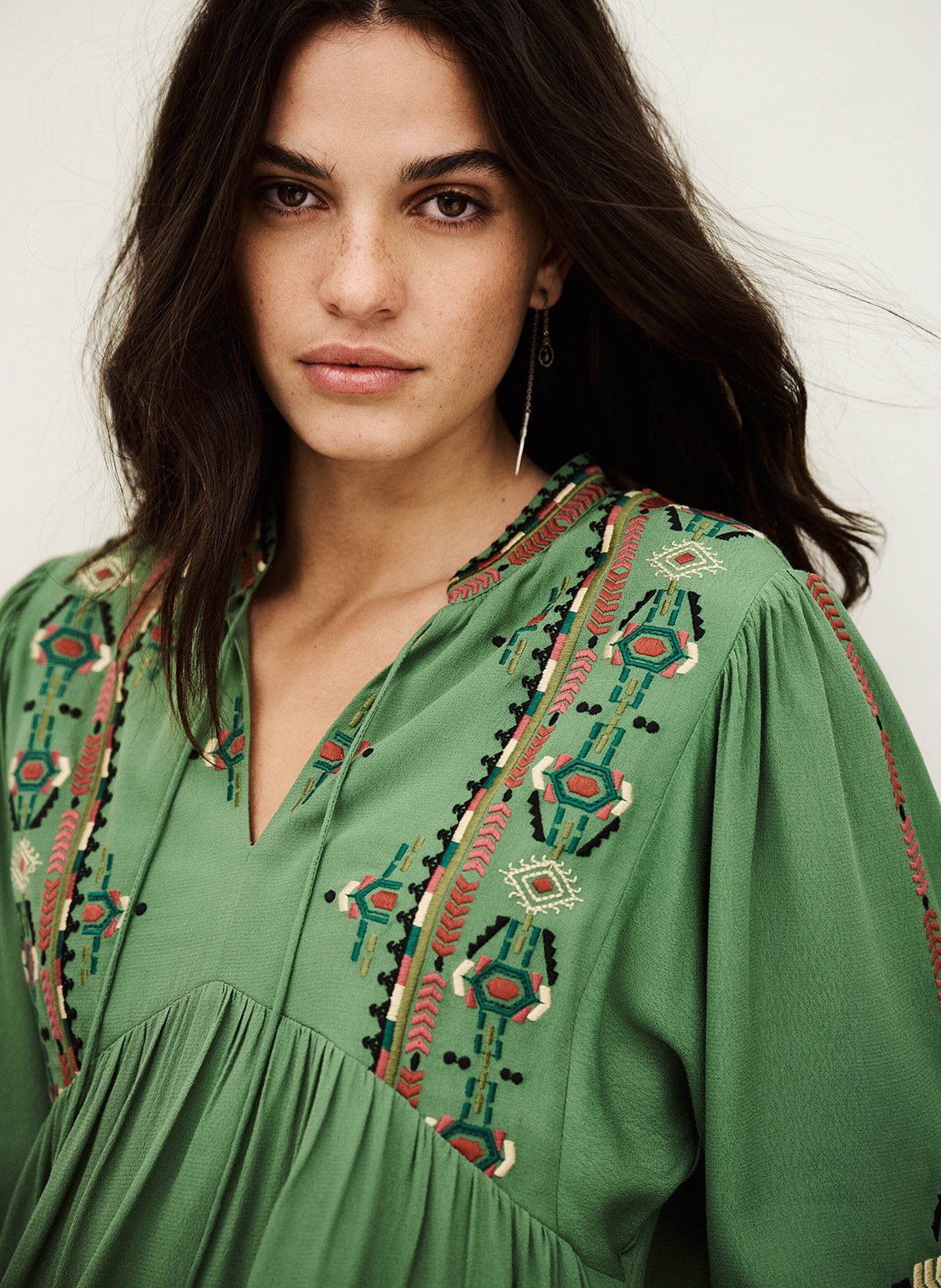 Openwork wool-blend hat BA&SH Green