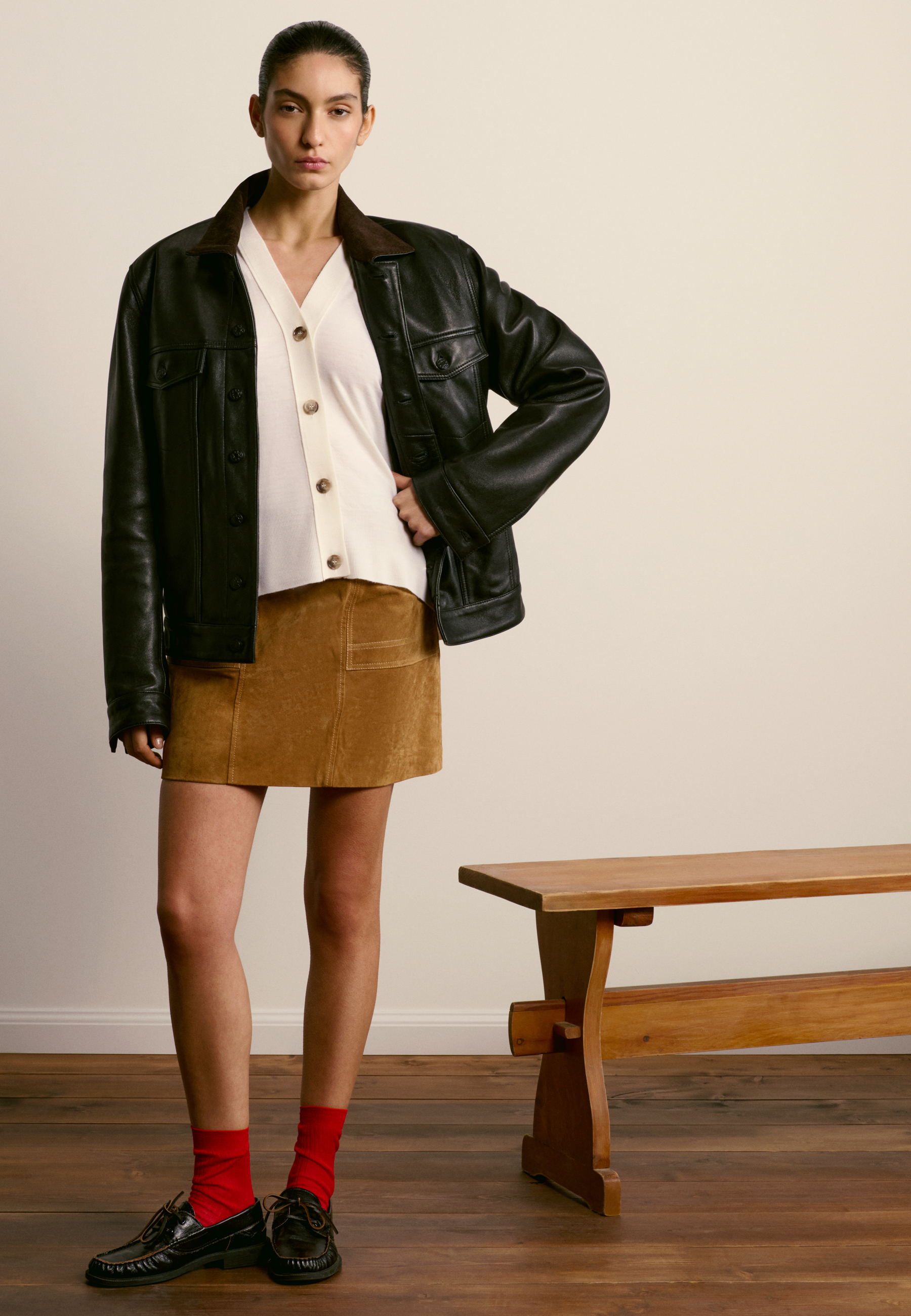 Buttoned Merino Wool Cardigan MAISON MONTAGUT White