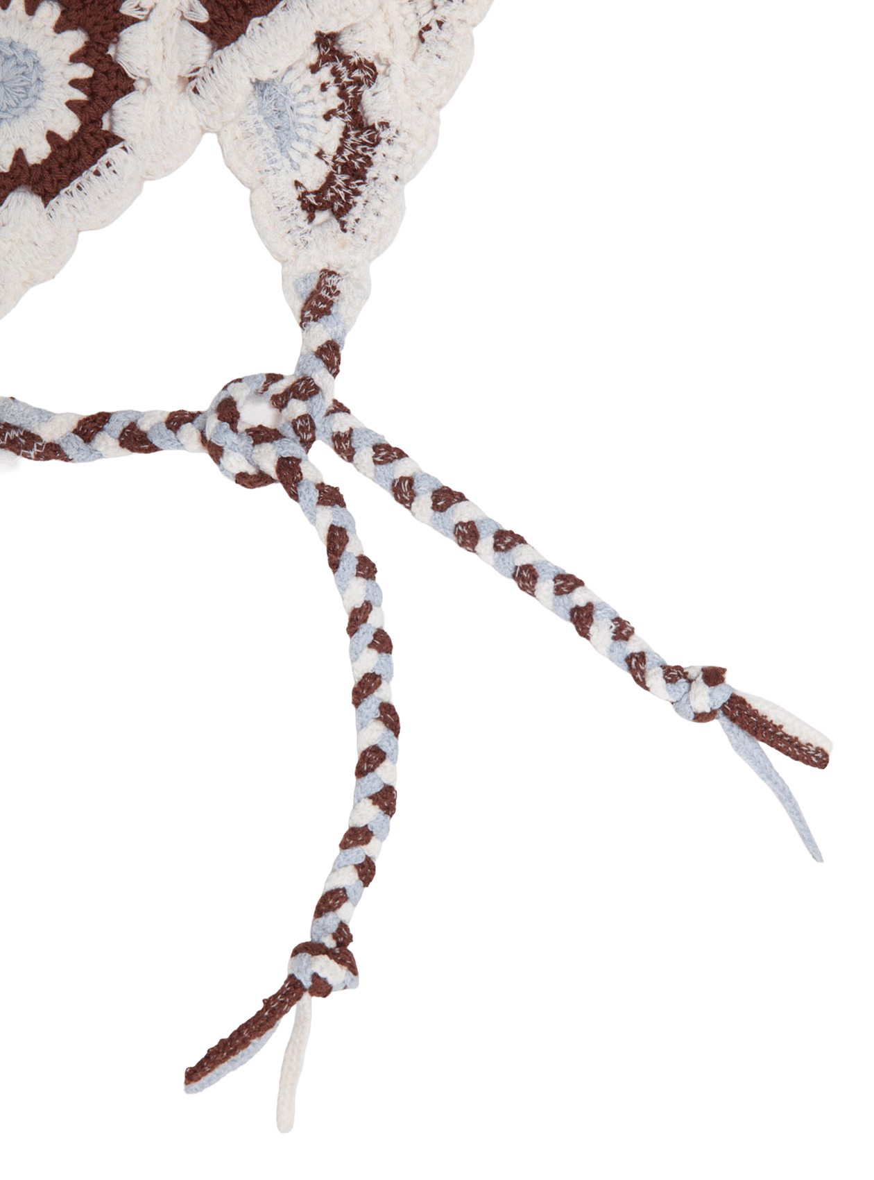 Crochet headscarf MAJE Brown