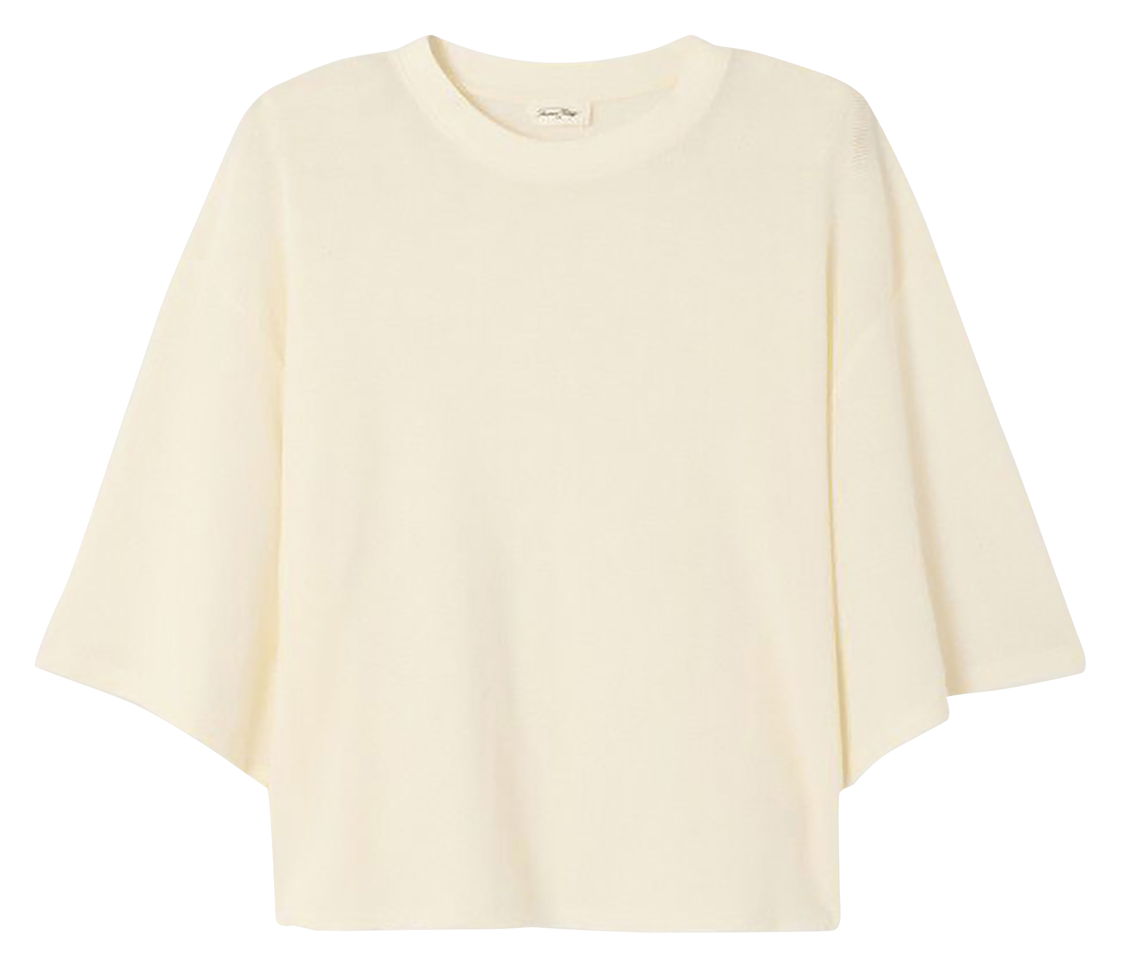 Tee-shirt oversize col rond en coton AMERICAN VINTAGE Beige