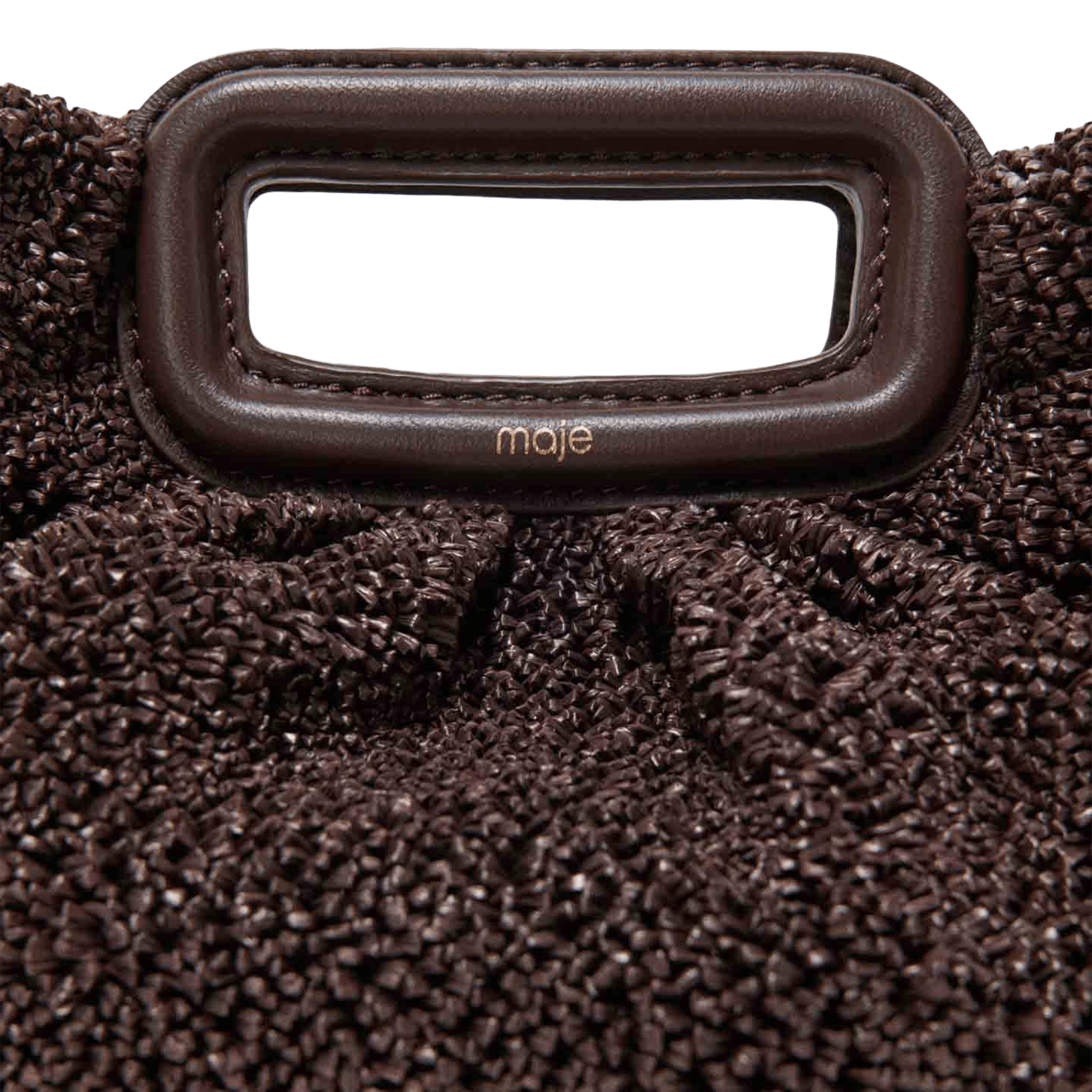 Sac bandoulière uni MAJE Marron