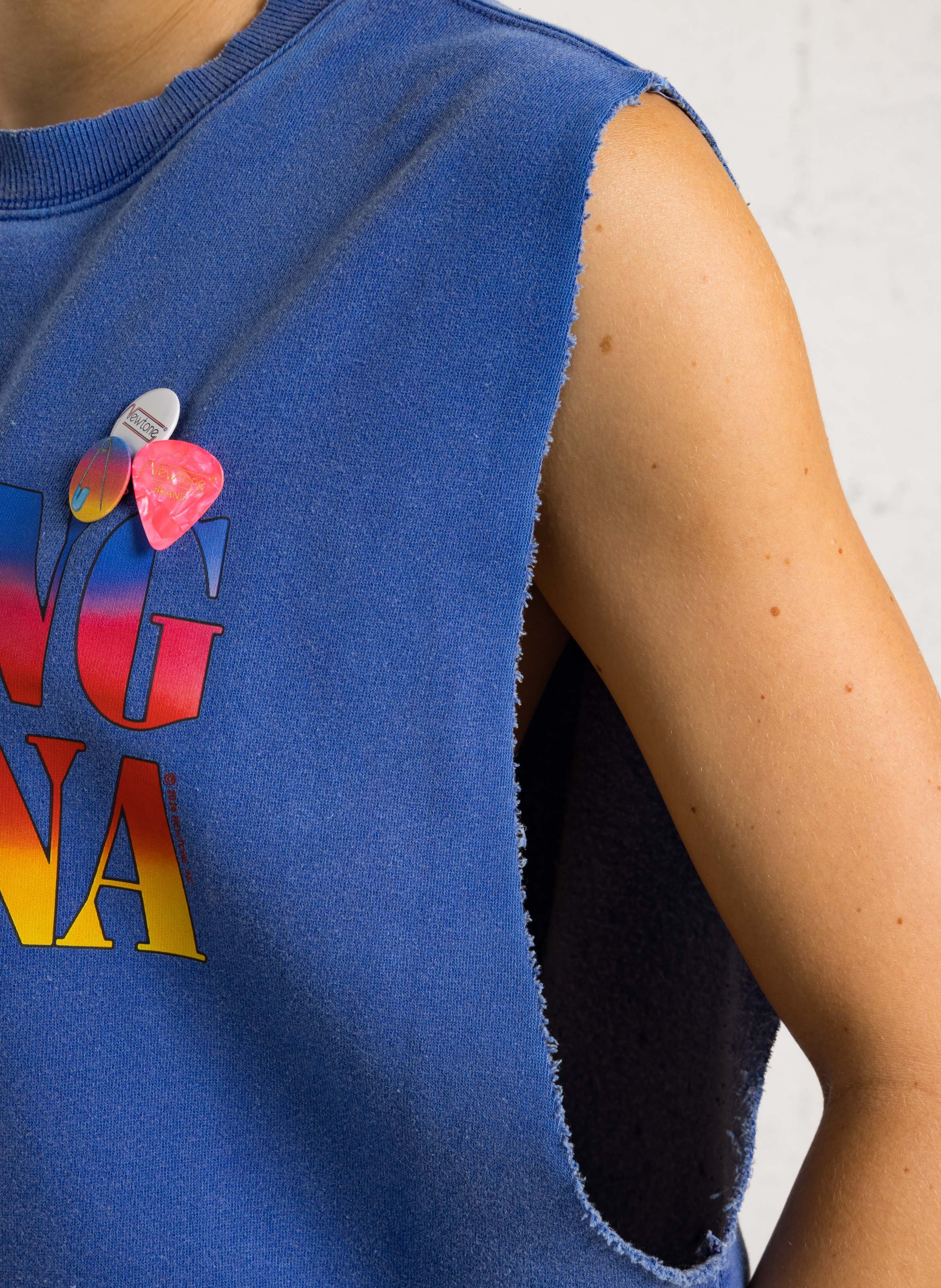 Cotton-mix round-neck sweatshirt NEWTONE Blue