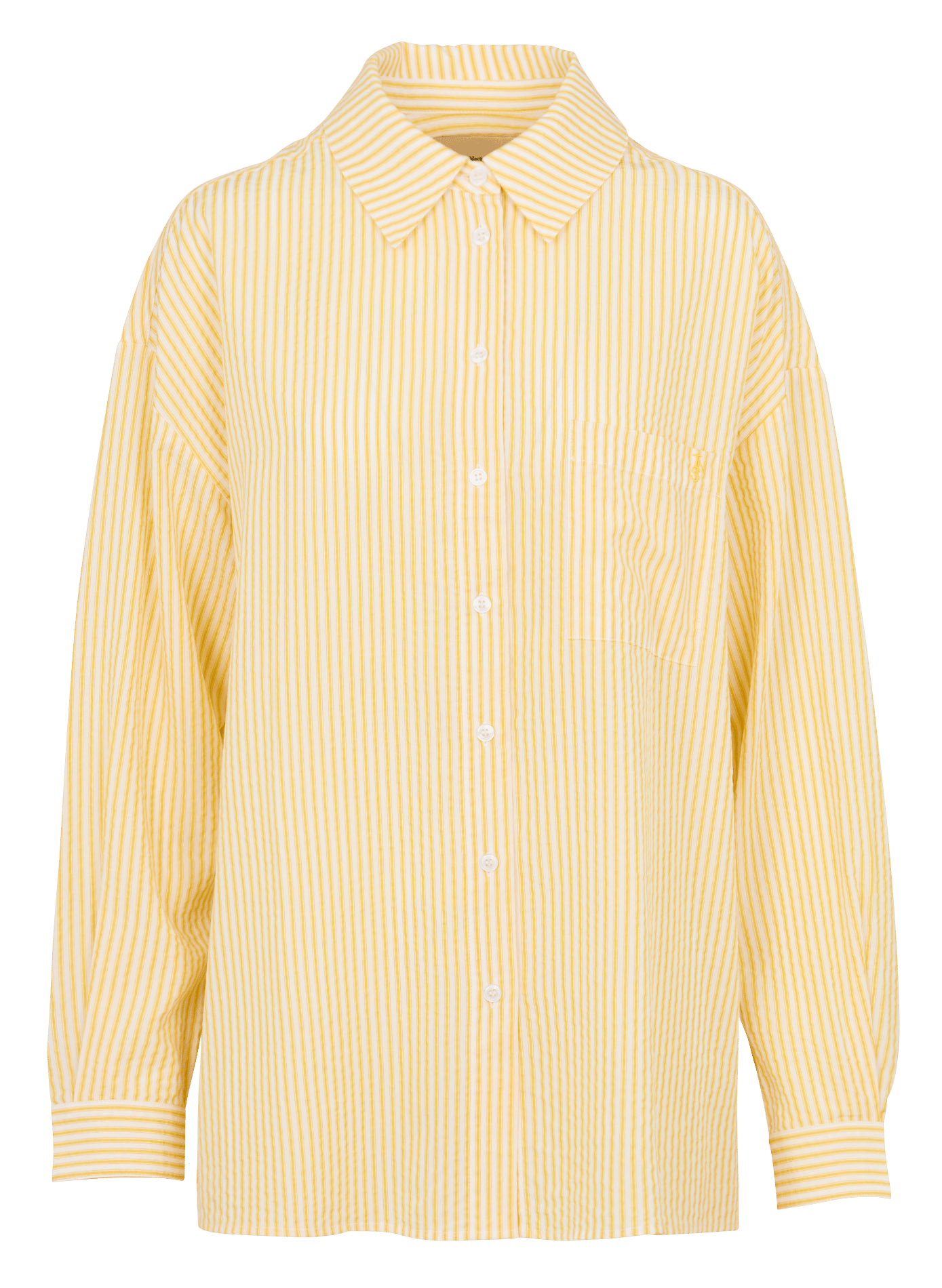 Chemise oversize à rayures THE NEW SOCIETY Jaune