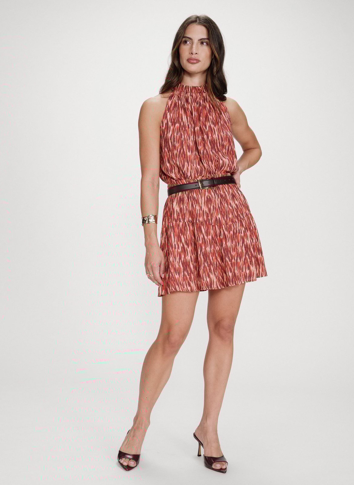 Short flared printed skirt GRACE ET MILA Red