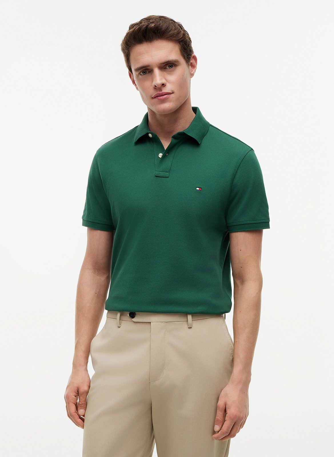 Polo regular-fit en coton biologique mélangé TOMMY HILFIGER Vert