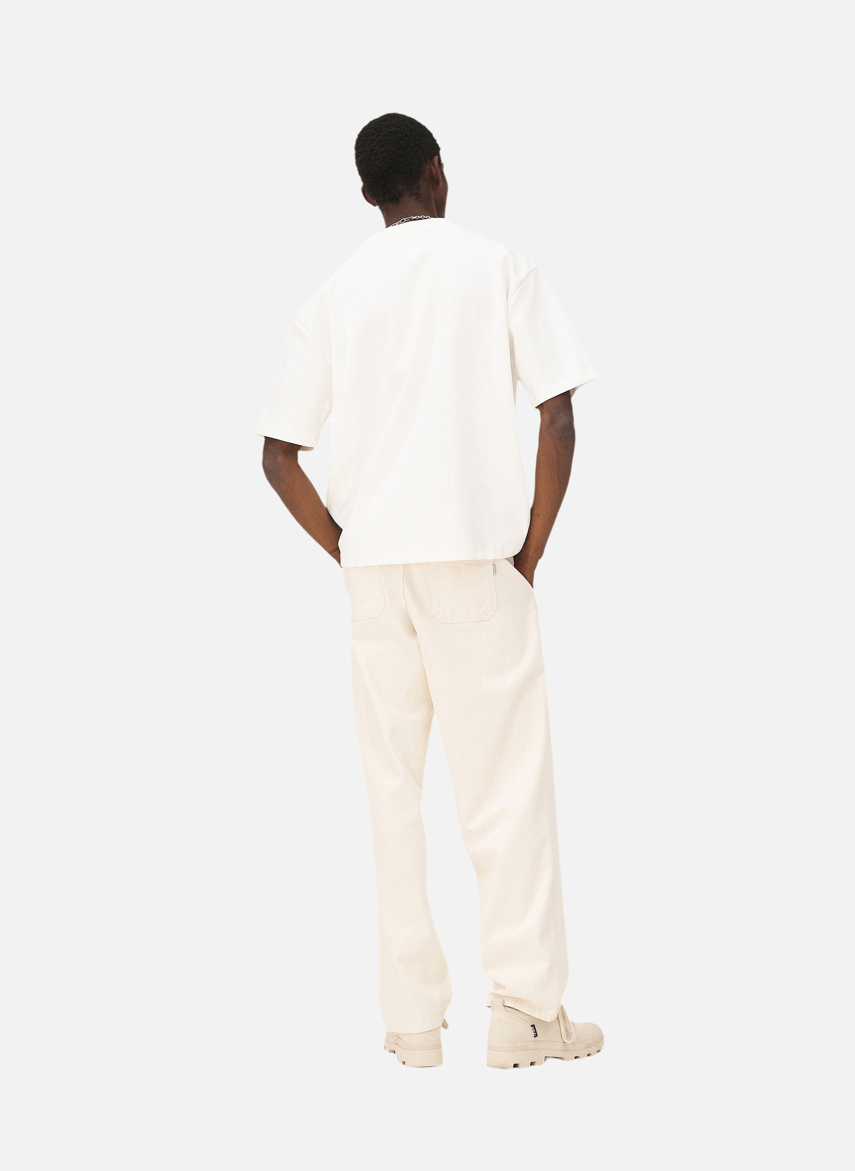 Oversized t-shirt ecru Noyoco Red