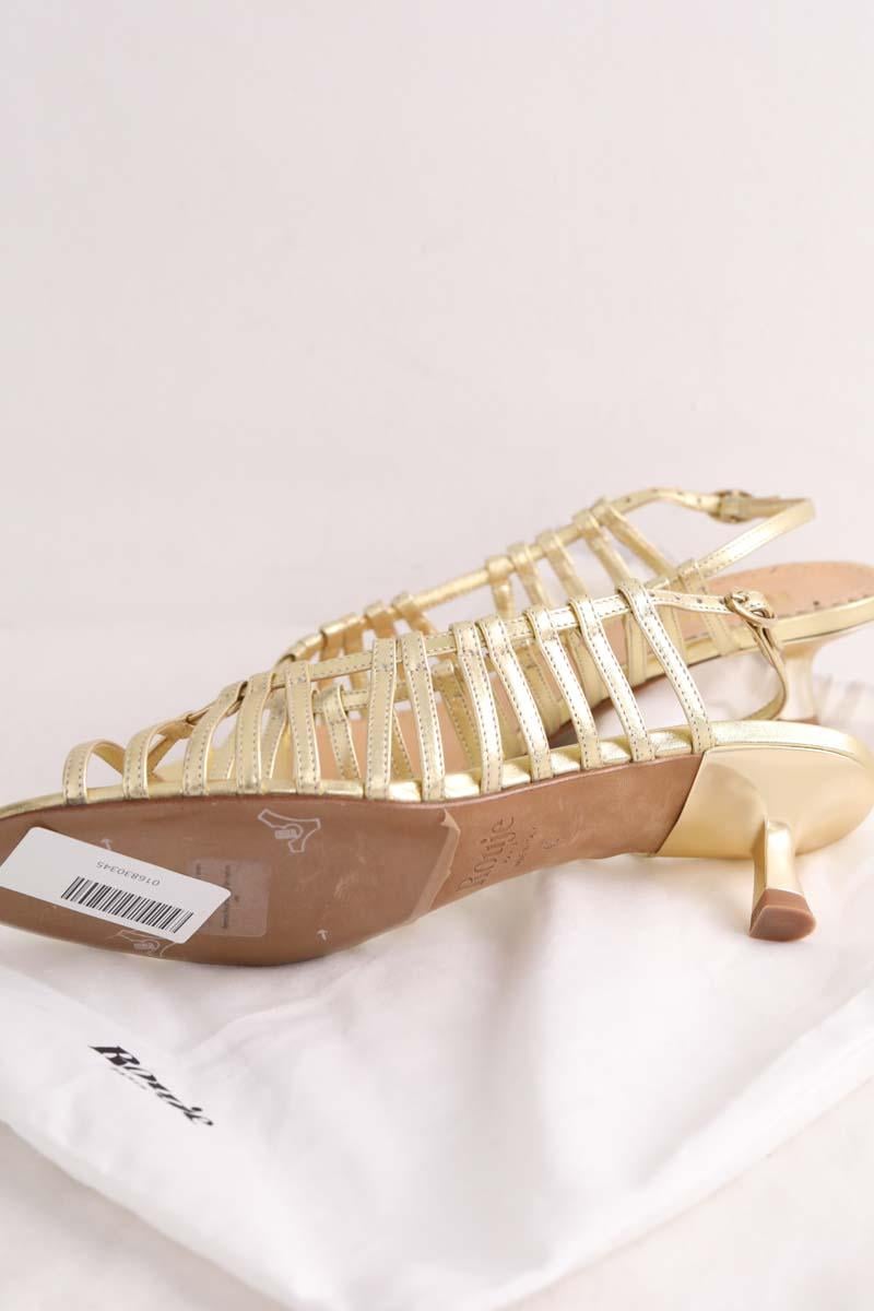Faux leather sandals ROUJE - Seconde Main Golden