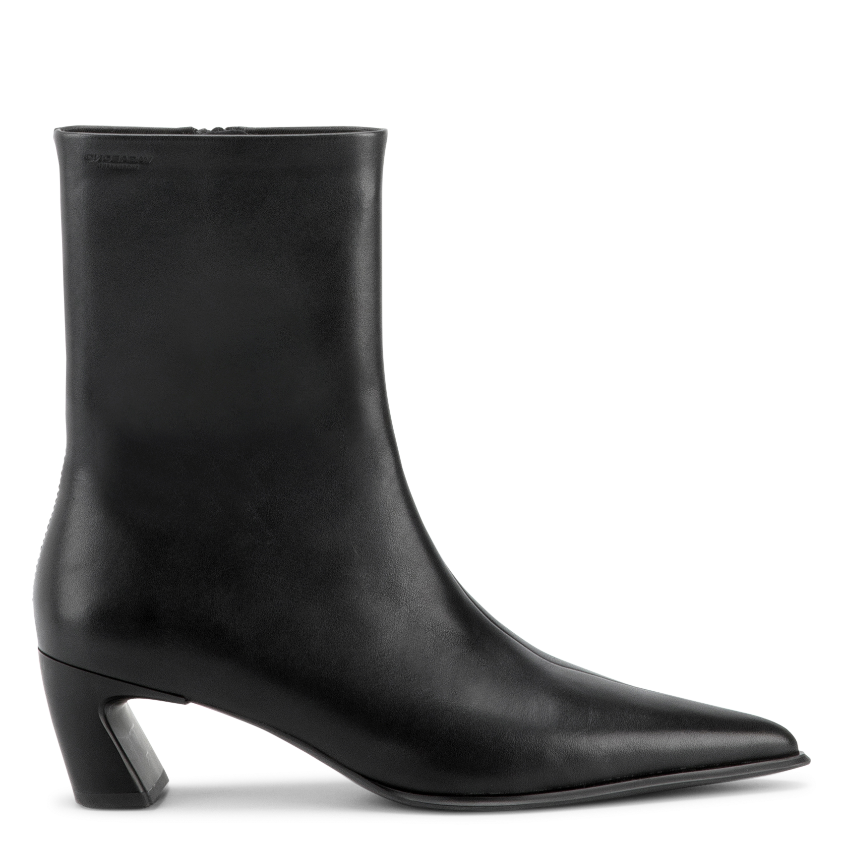 Leather mid-calf boots with pointed toe VAGABOND
