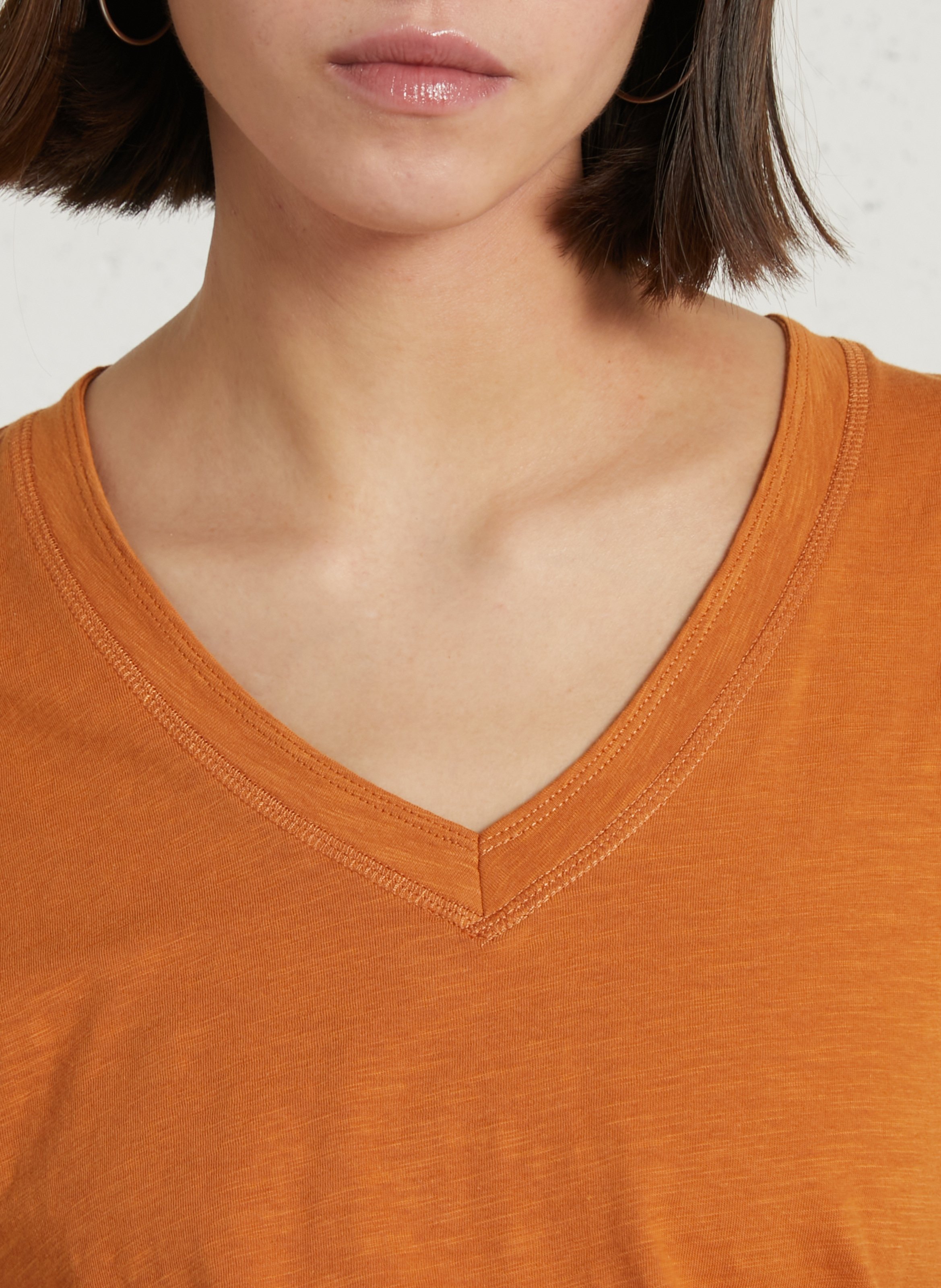 Gemêleerde katoenen tanktop MAISON 123 Goudkleurig