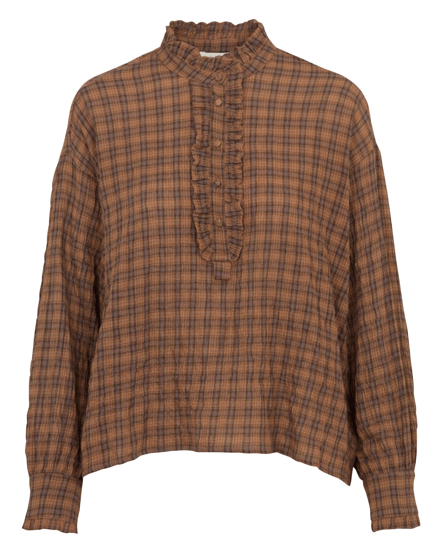 Victorian collar cotton blouse JC SOPHIE Brown