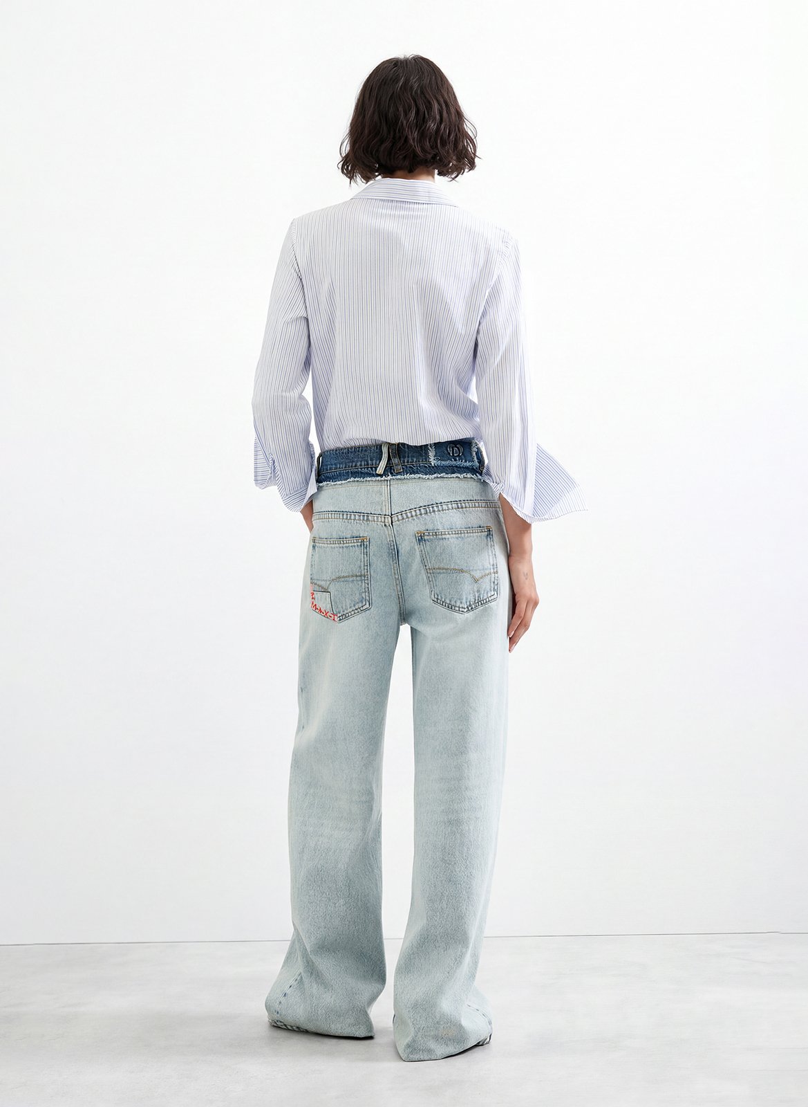Wijde jeans van katoendenim DESIGUAL Blauw