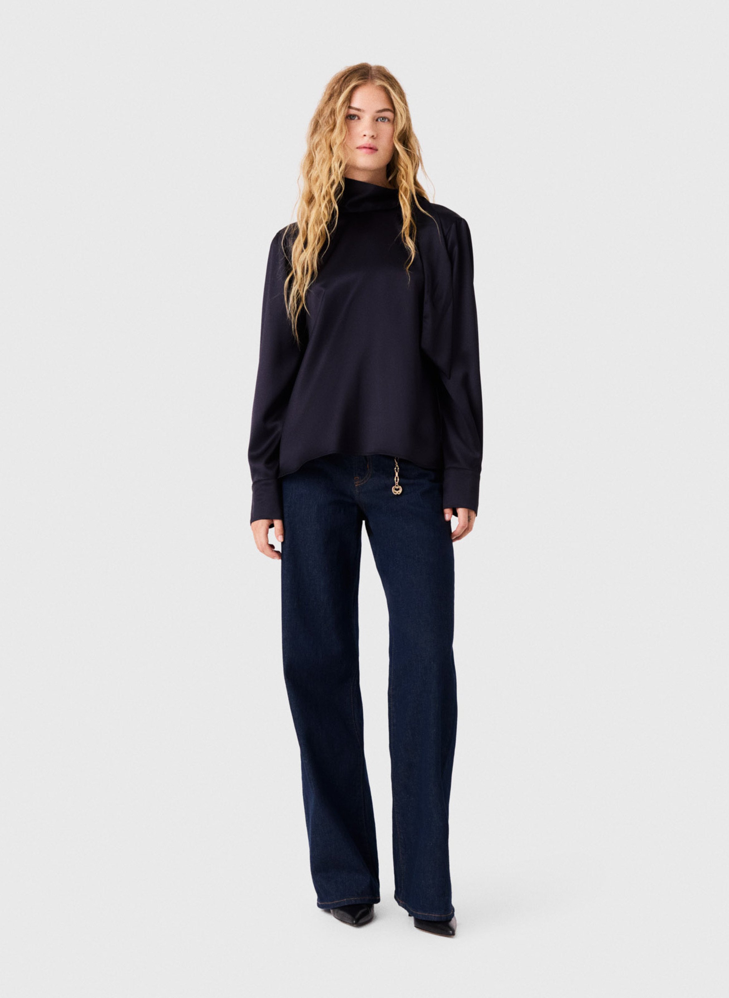 Top droit fluide MAJE Bleu