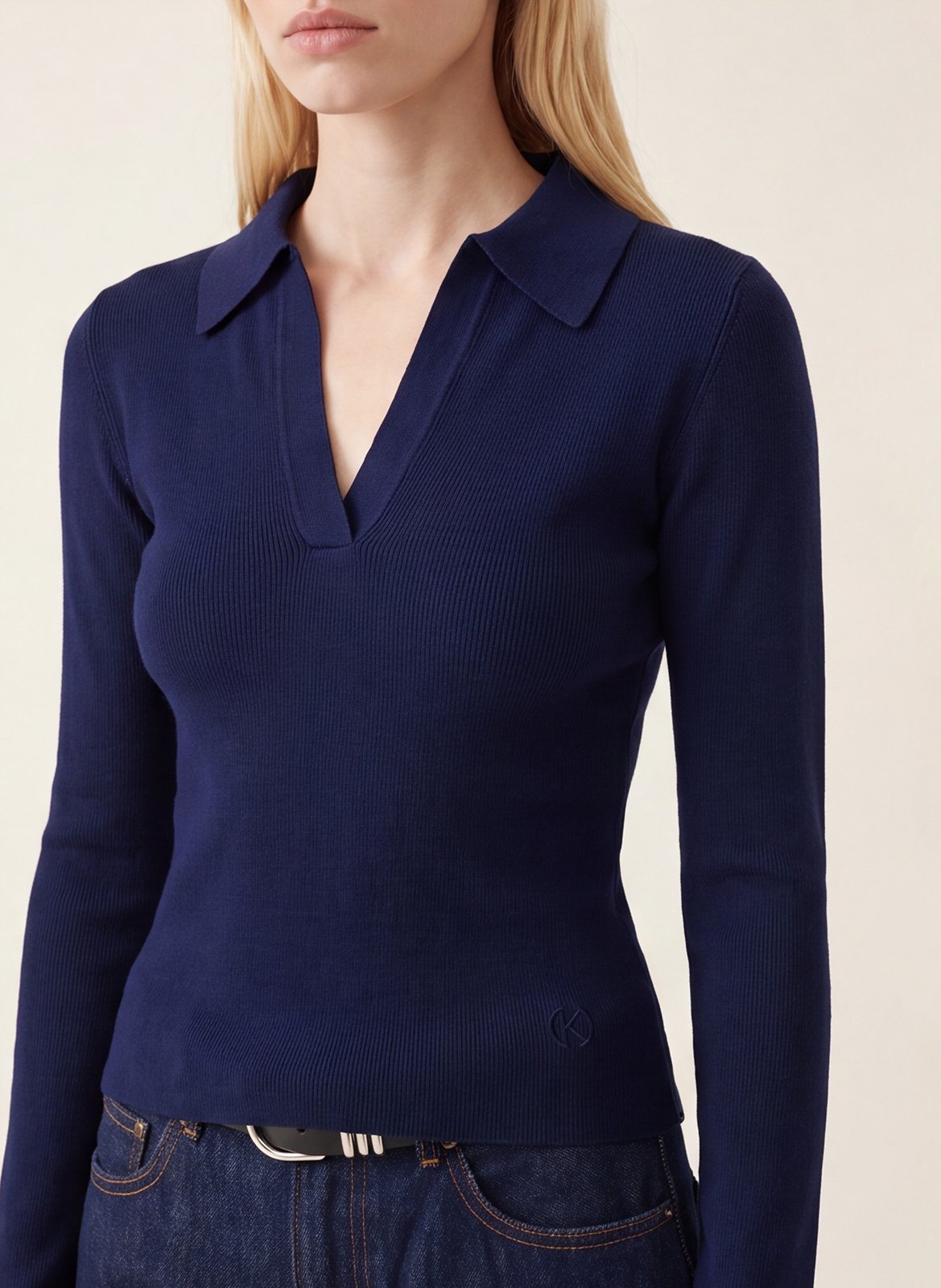 Sjaal van fantasietricot - Aly KOOKAI Blauw