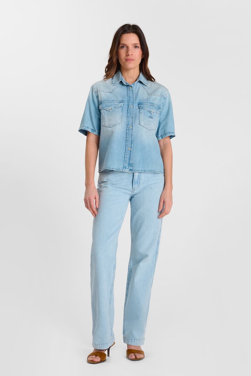 Snap-button shirt LE TEMPS DES CERISES Blue