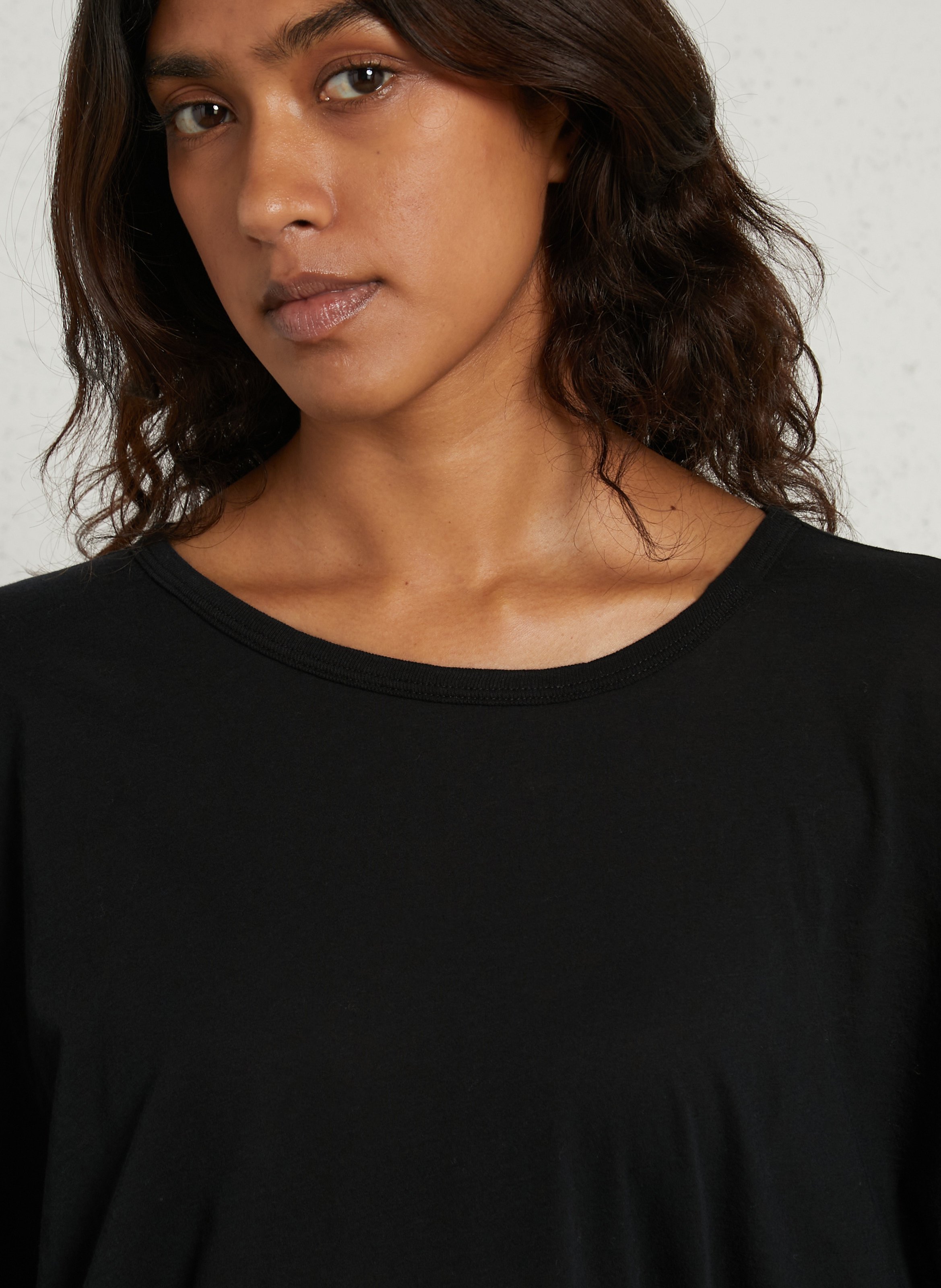 Loose round neck cotton t-shirt AMERICAN VINTAGE Black