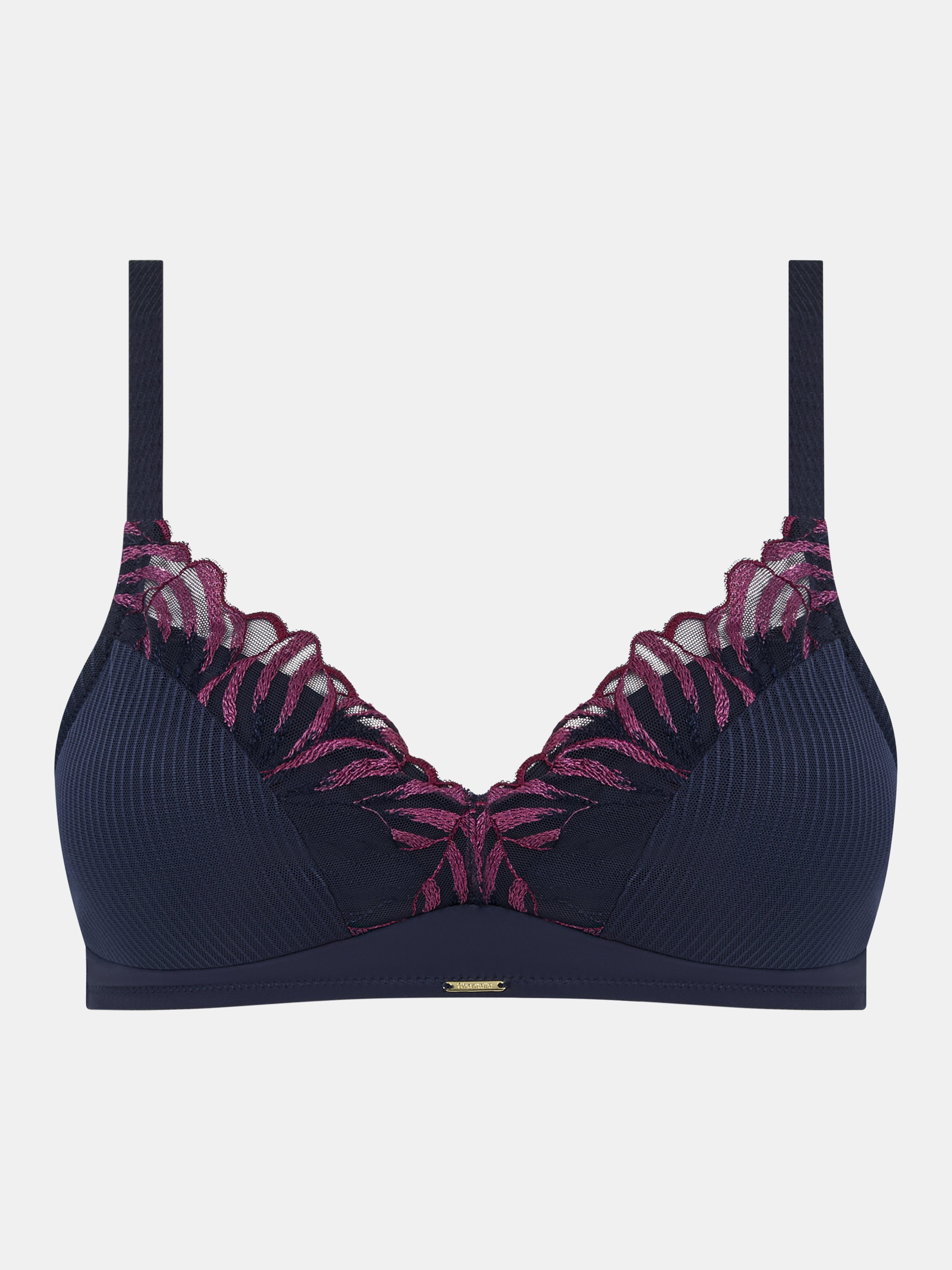 Non-wired padded bra with embroidery support CHANTELLE Grey
