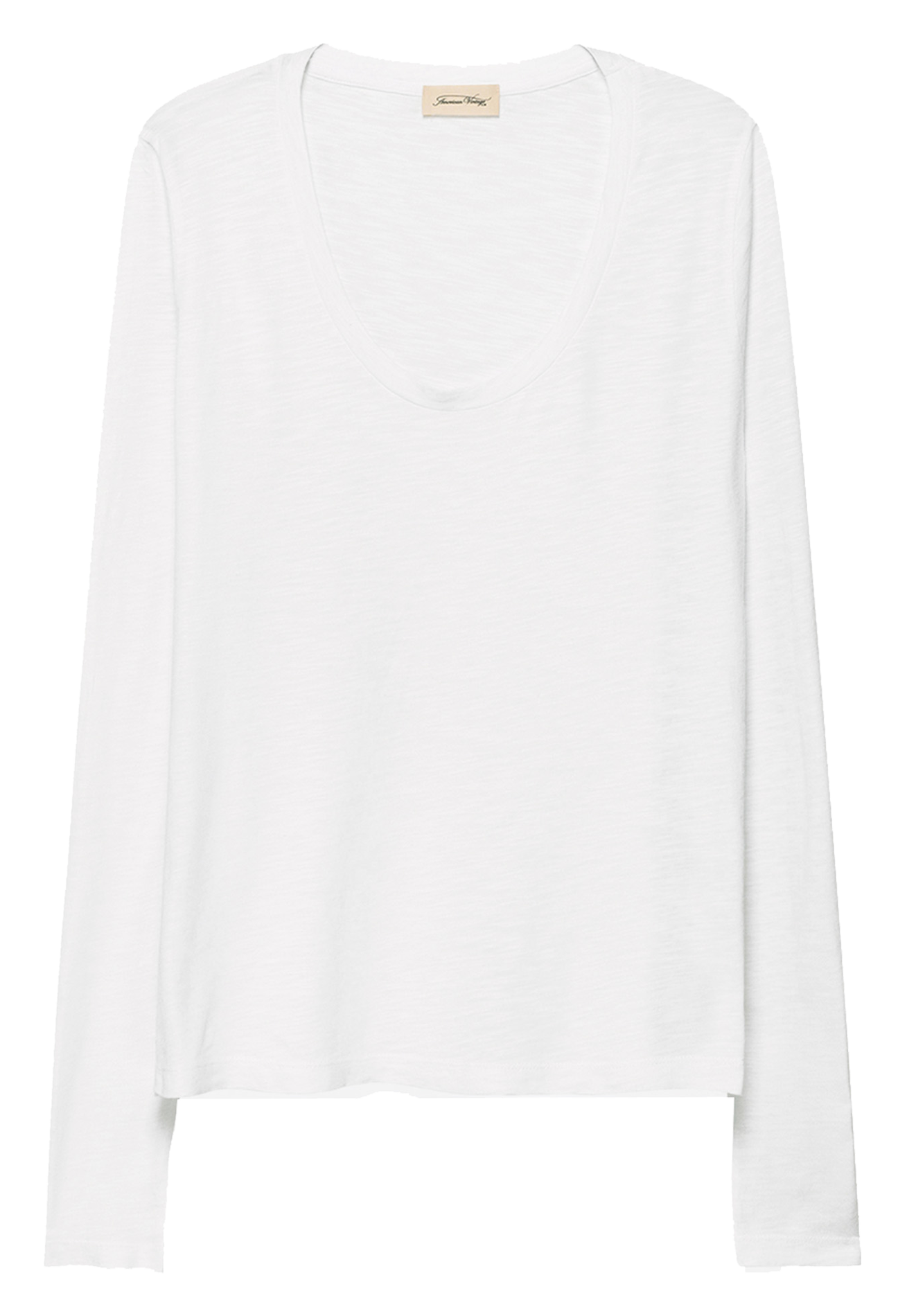 V-neck cotton T-shirt White