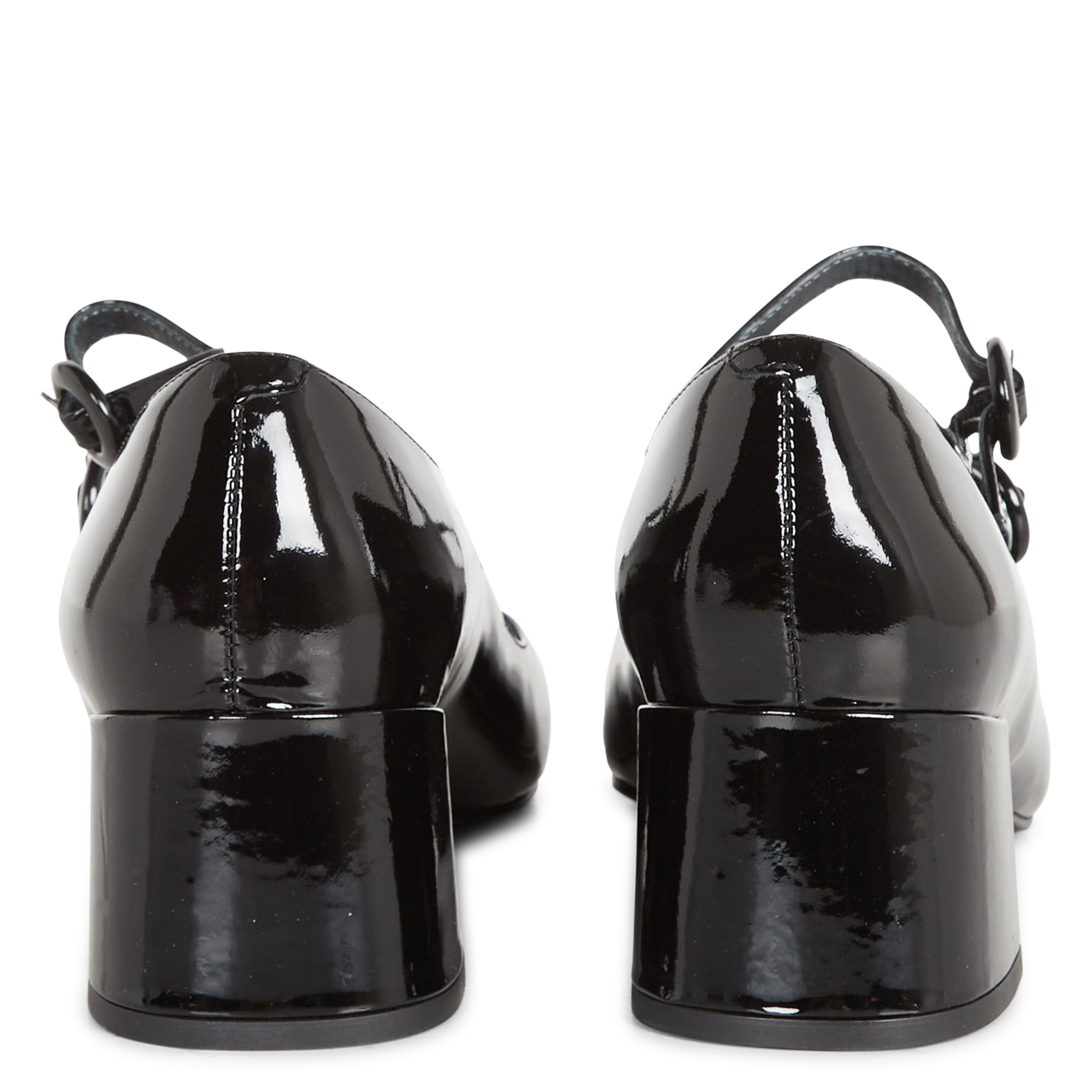 Glazed leather Mary Janes JONAK Black