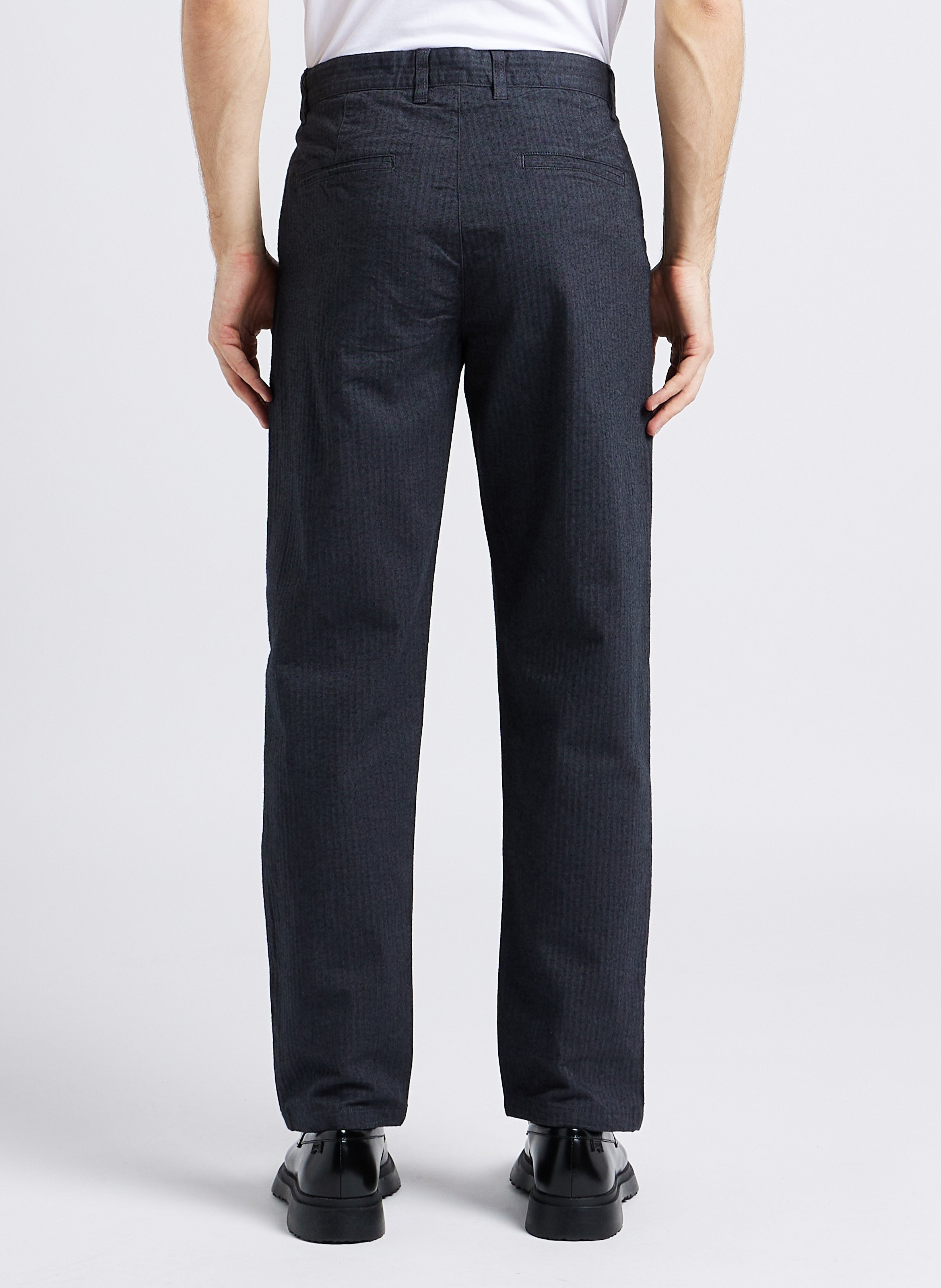 Pantalon droit en coton biologique mélangé KNOWLEDGE COTTON APPAREL Gris