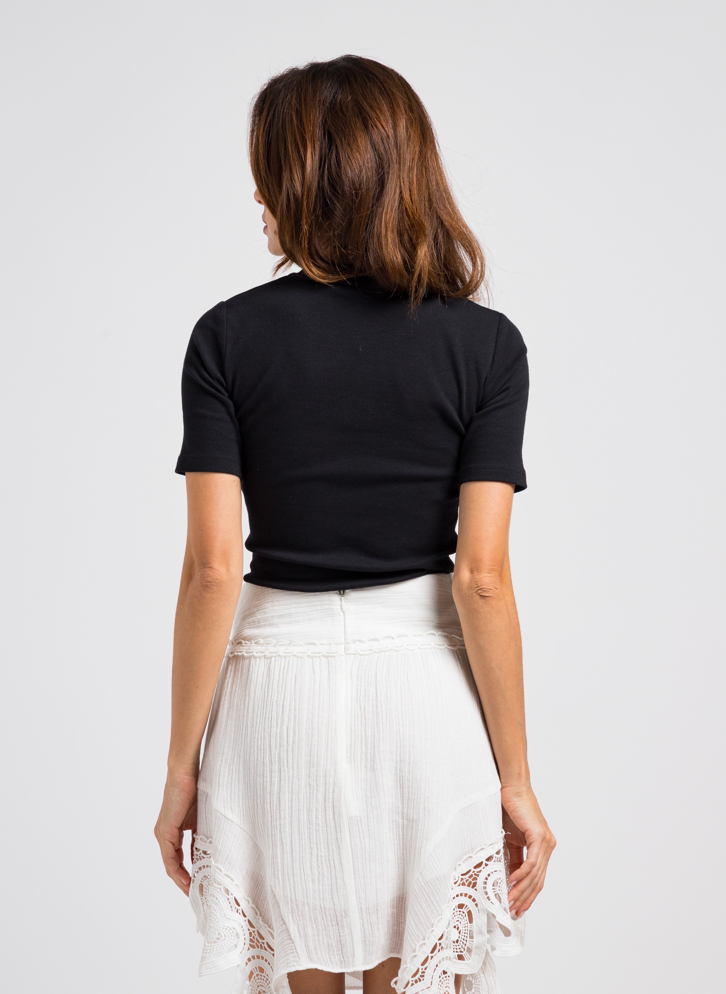 Tee-shirt manches courtes en coton organique SAMSOE SAMSOE Noir
