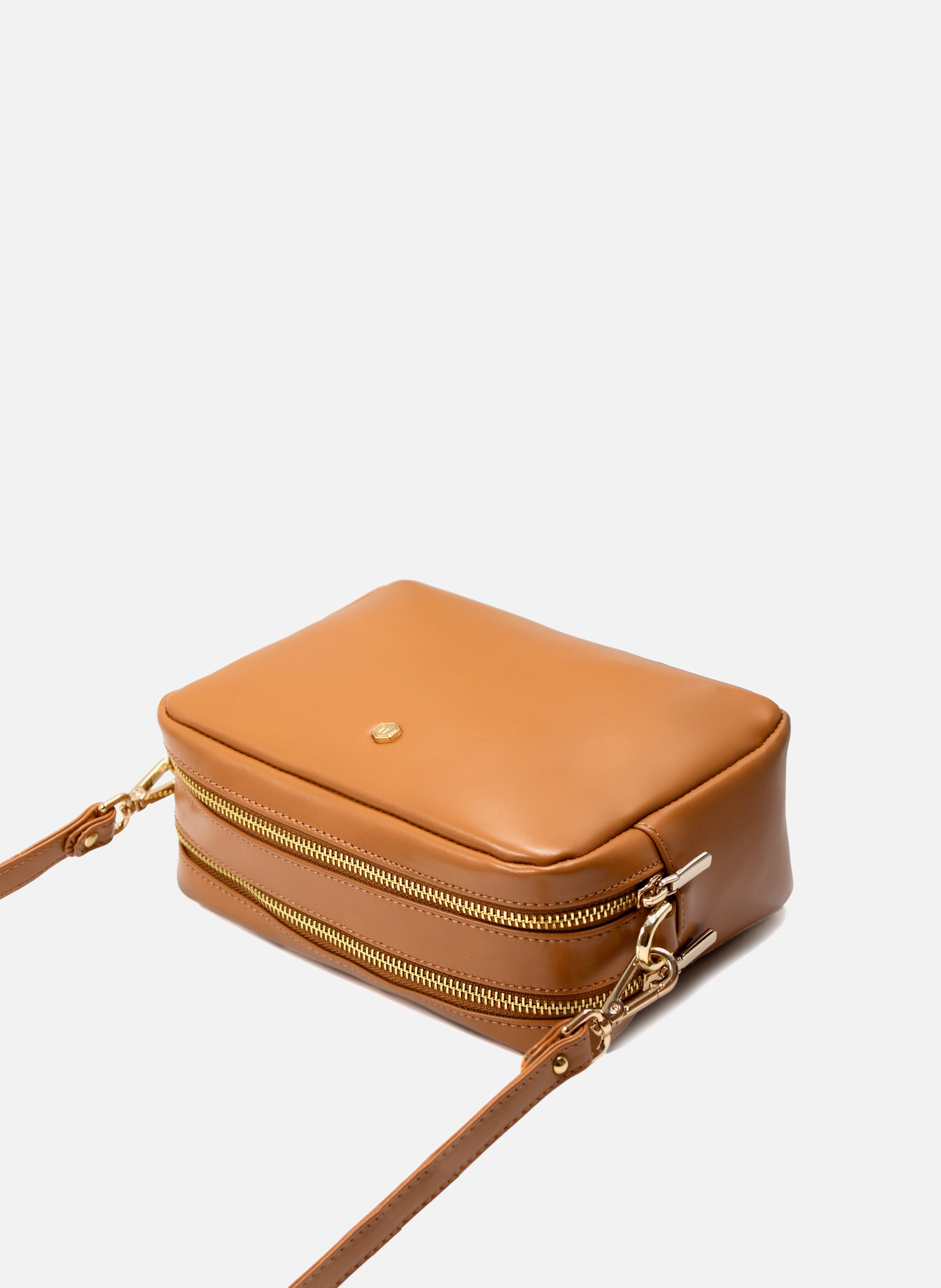 Sac en cuir lisse JULES & JENN Marron