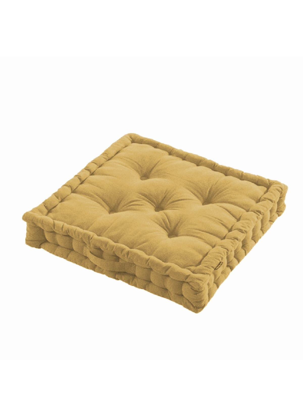 Solid cotton gauze floor cushion TODAY LINGE DE MAISON Yellow