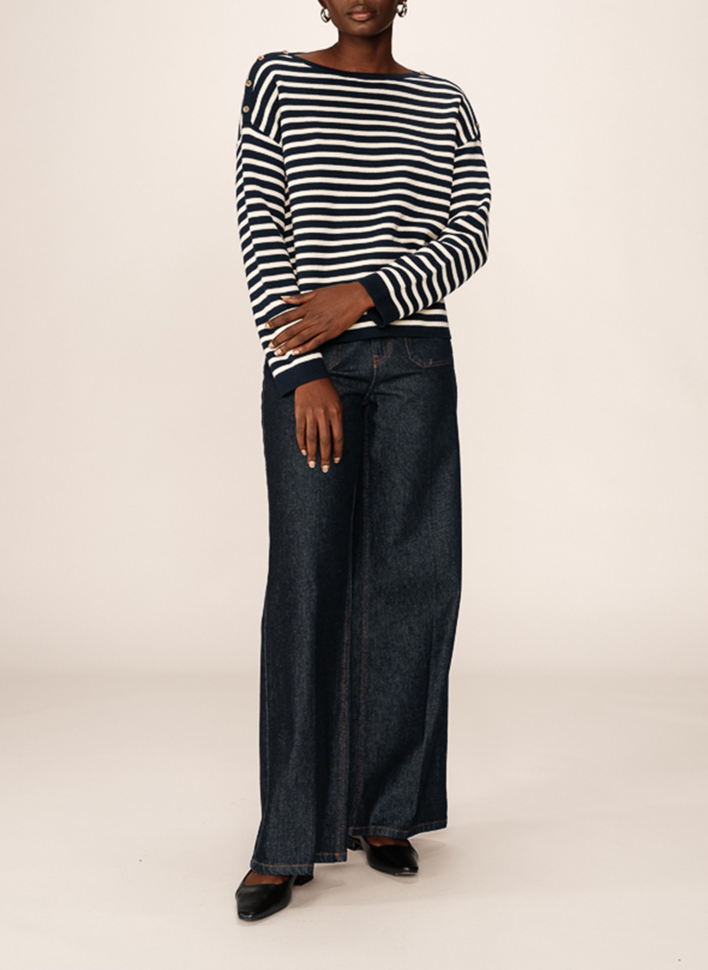 Oversized sailor sweater GRACE ET MILA Blue