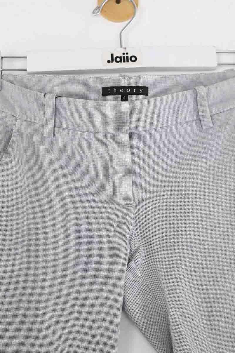 Slim cotton trousers THEORY - Seconde Main Grey