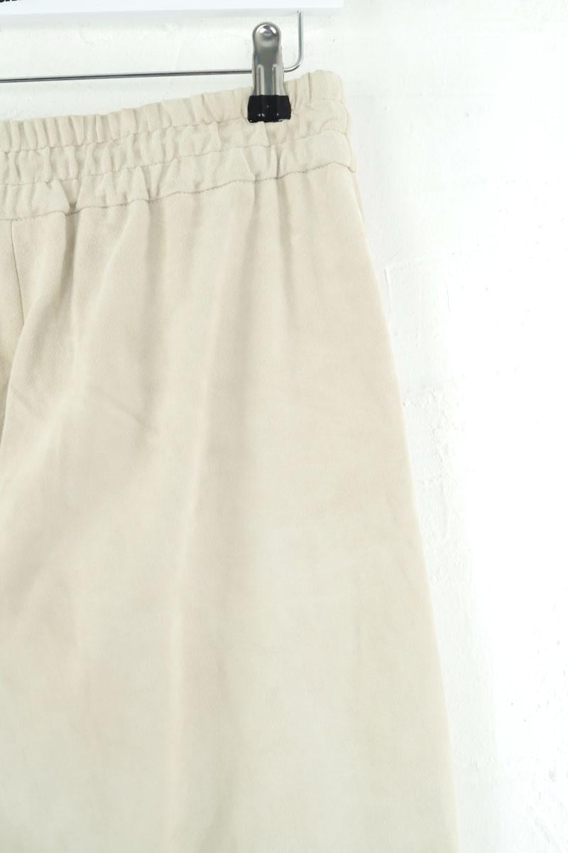 Straight leather pants LONGCHAMP - Seconde Main Beige