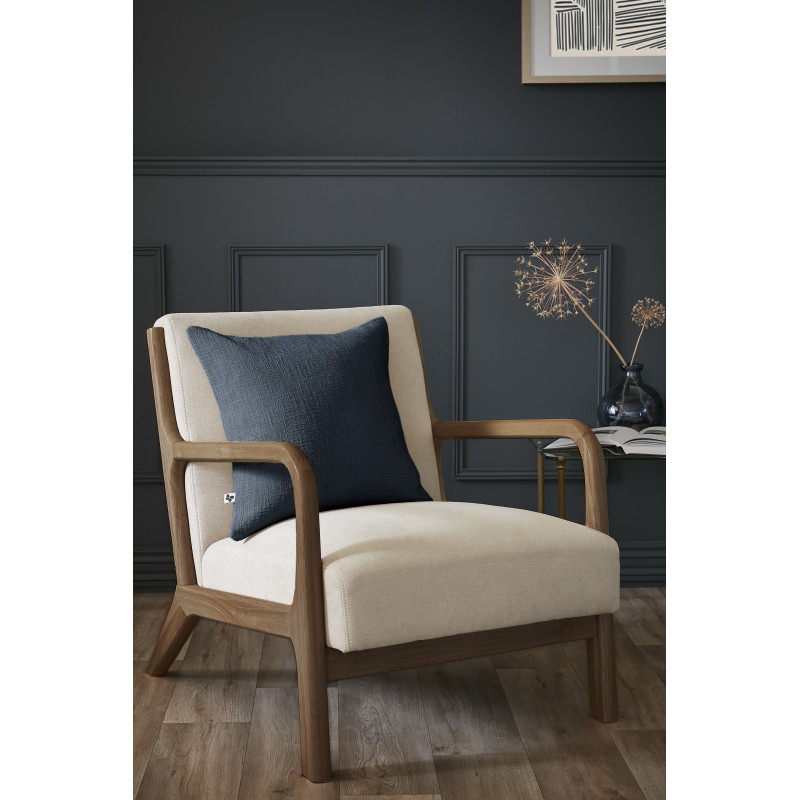 Coussin déco déhoussable 100% coton L'EFFET PAPILLON Multicolore