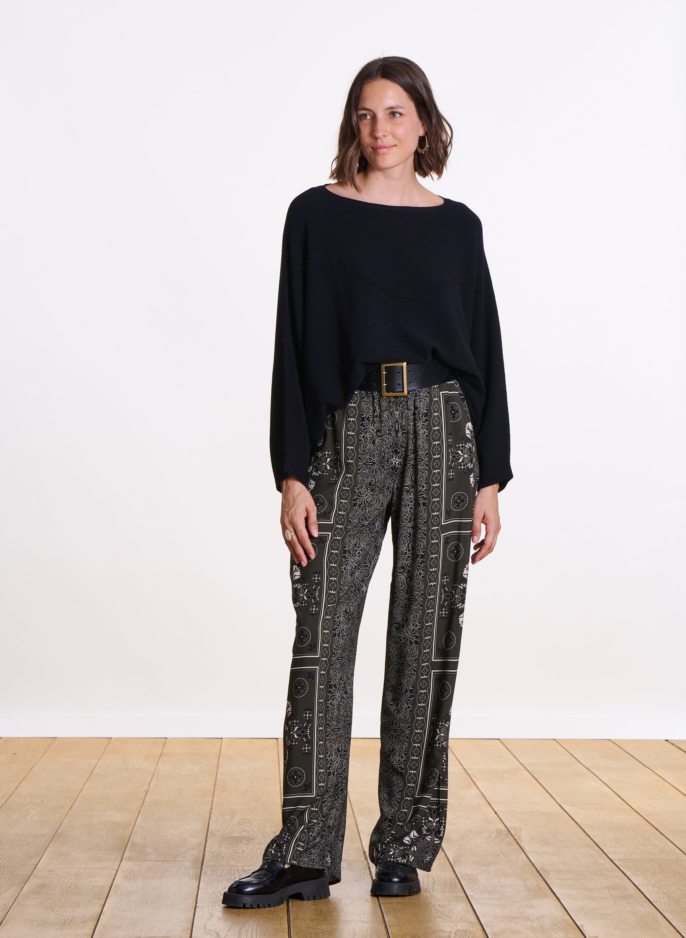 Oversize-Pullover LA FEE MARABOUTEE Schwarz