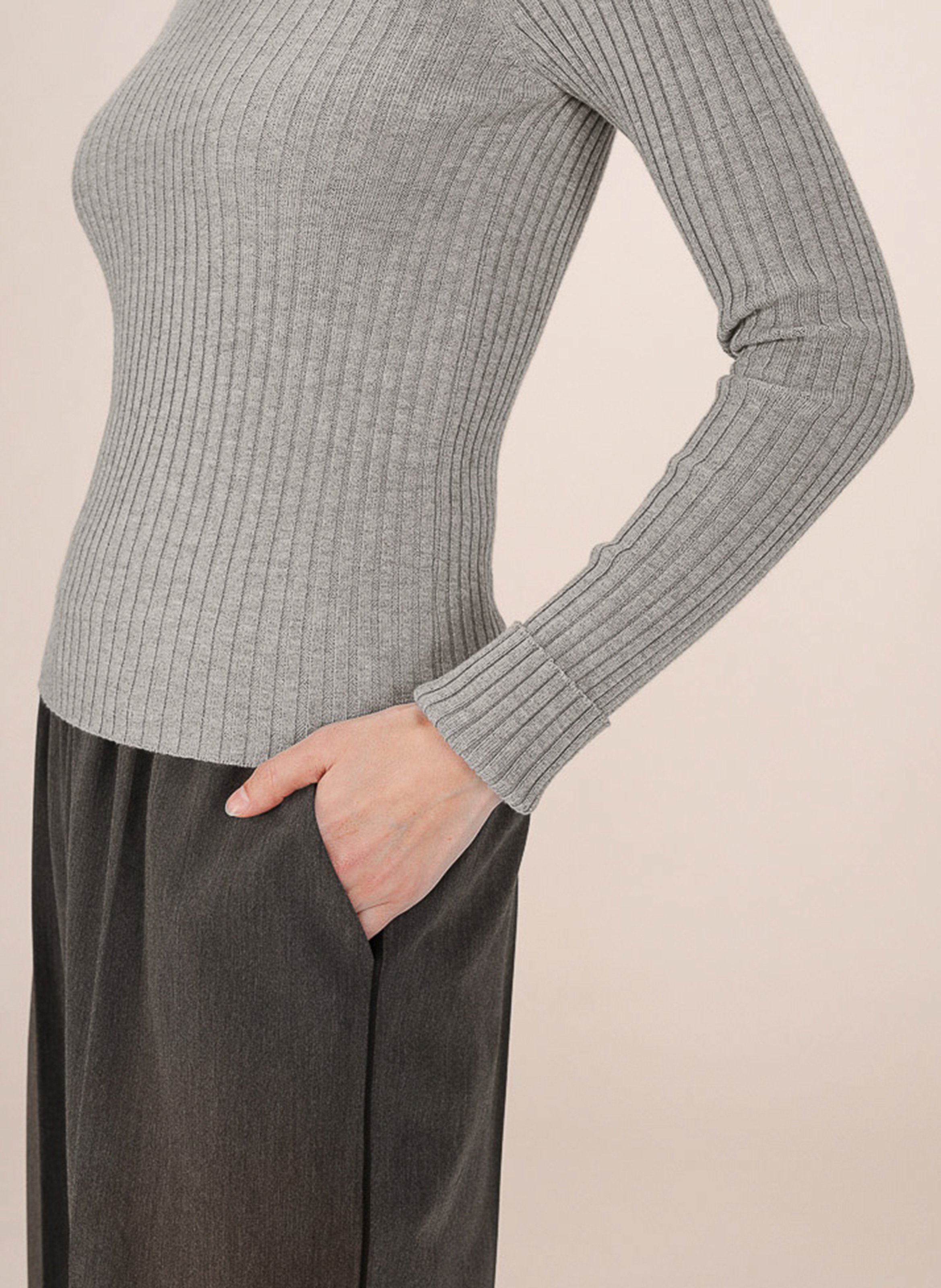 Elena - Pullover mit Stehkragen GRACE ET MILA Silber