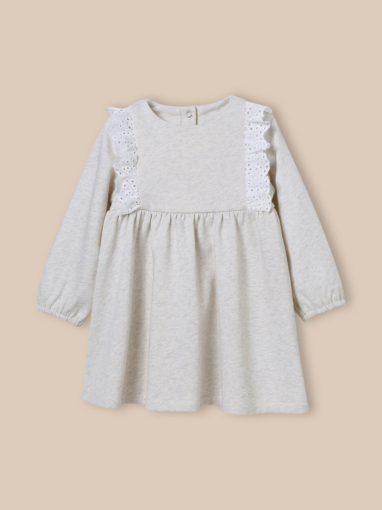 Organic cotton flannelette dress CYRILLUS Beige