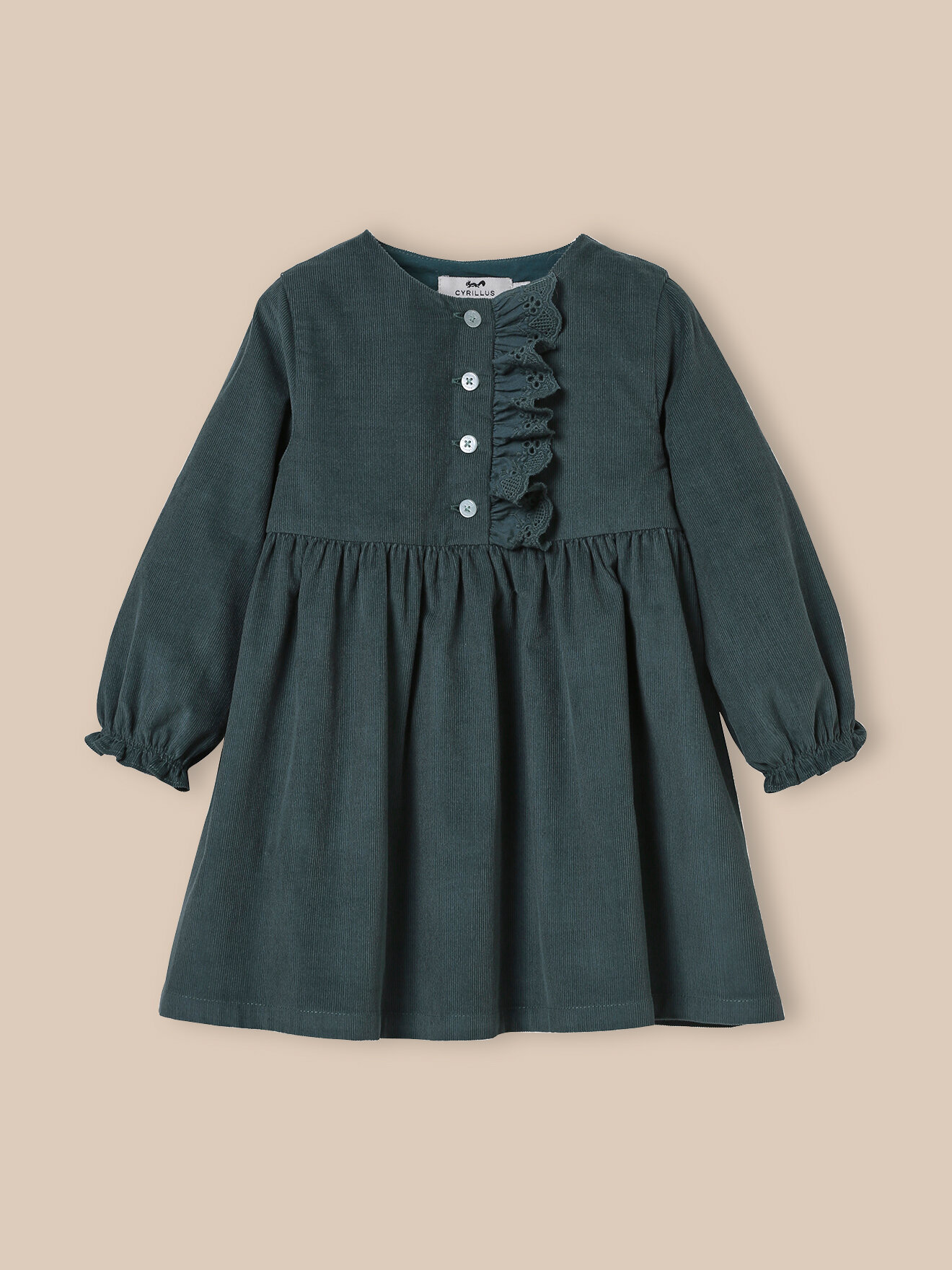 Velvet dress CYRILLUS Green